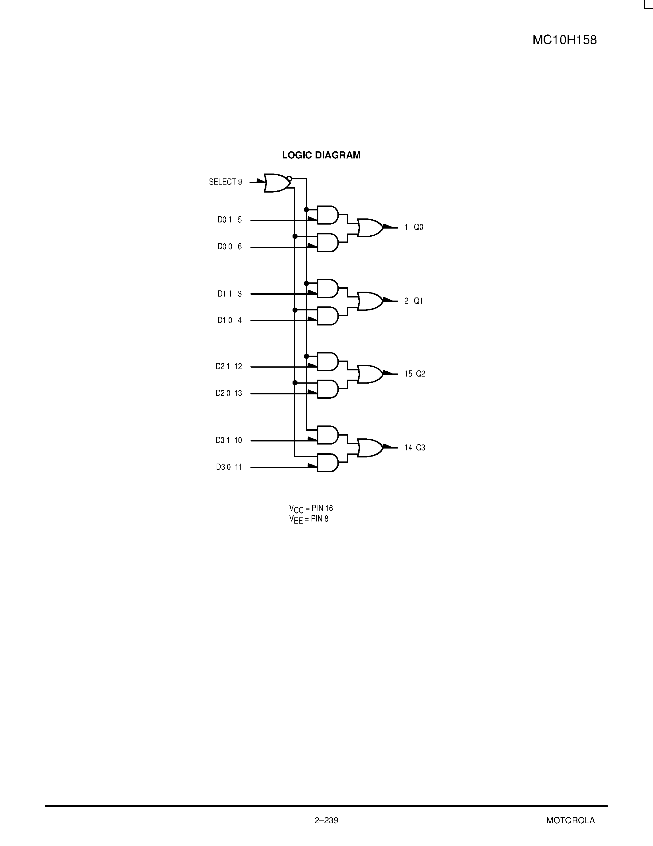 Datasheet MC10H158P page 2 Datasheet MC10H158P - Quad 2-Input Multiplexer(Non-Inverting) page 2