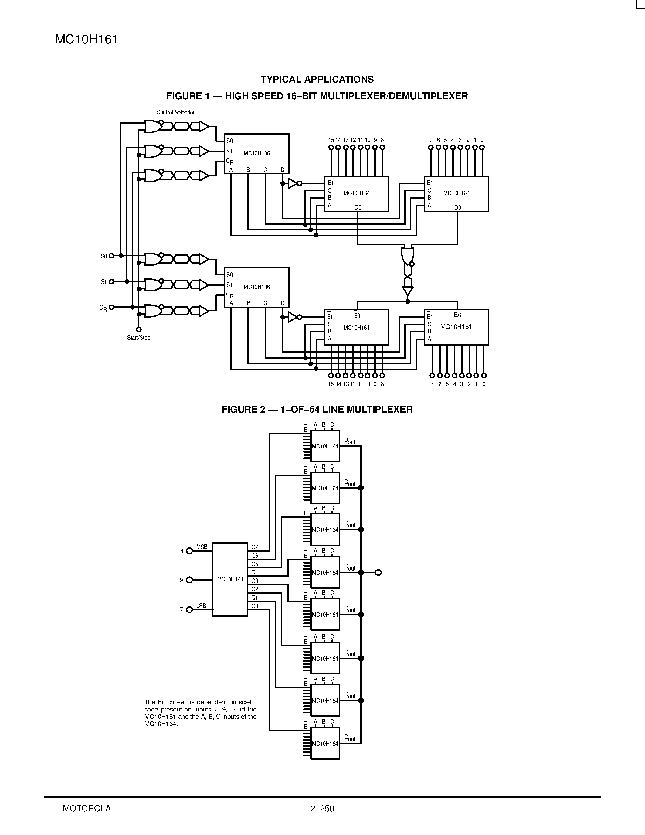 Datasheet MC10H161L - Binary to 1-8 Decoder( Low ) page 2