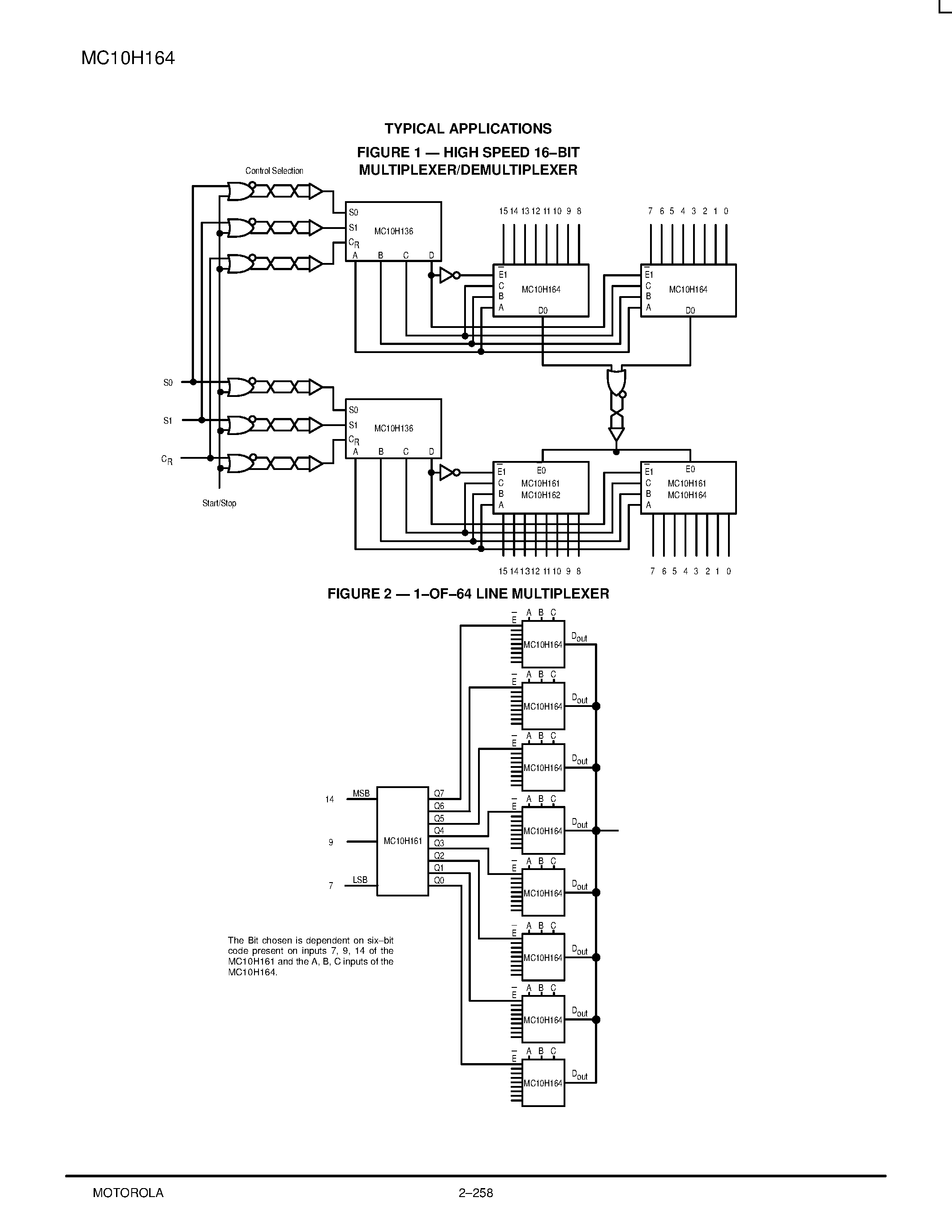 Даташит MC10H164P - 8-Line Multiplexer страница 2