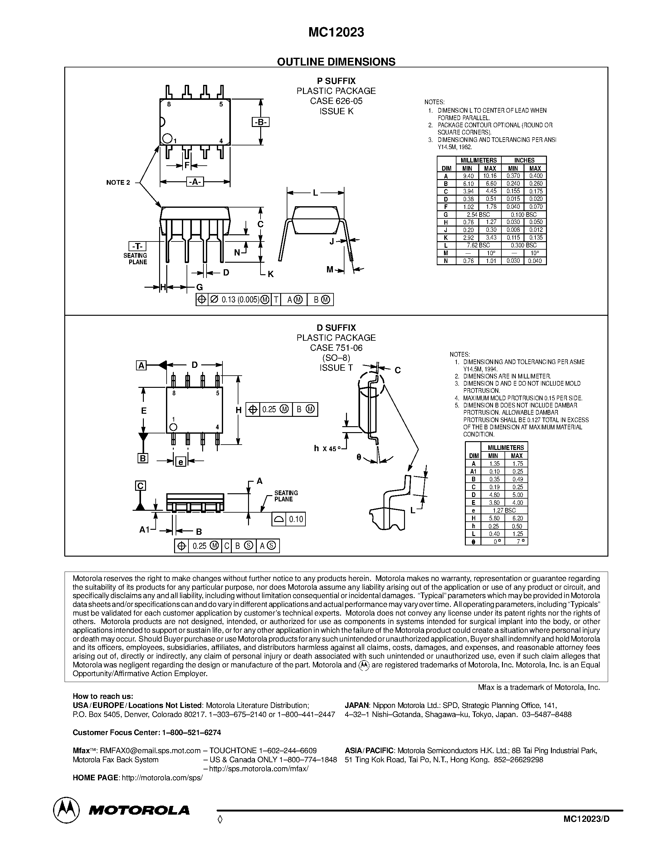 Даташит на микросхему MC12023P страница 2 Даташит MC12023P - MECL PLL COMPONENTS 64 PRESCALER страница 2