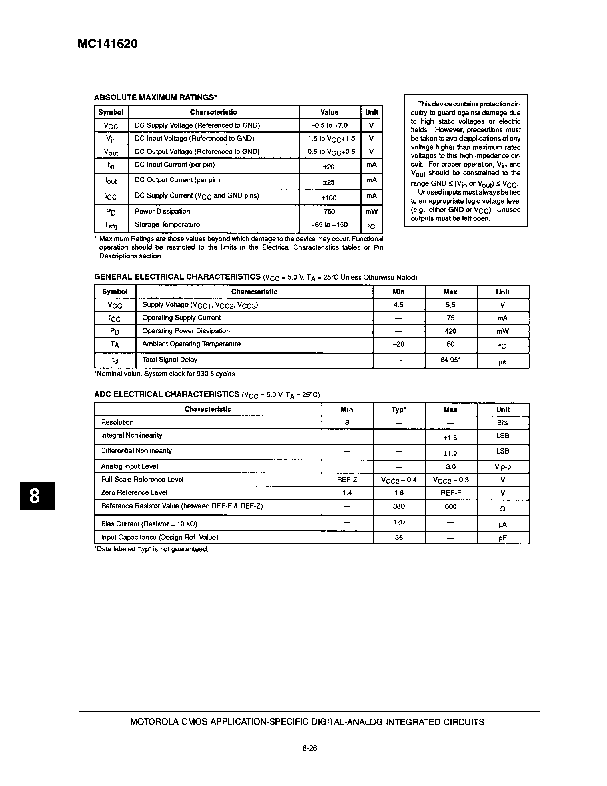 Даташит MC141620 - Enhanced Comb Filter страница 2