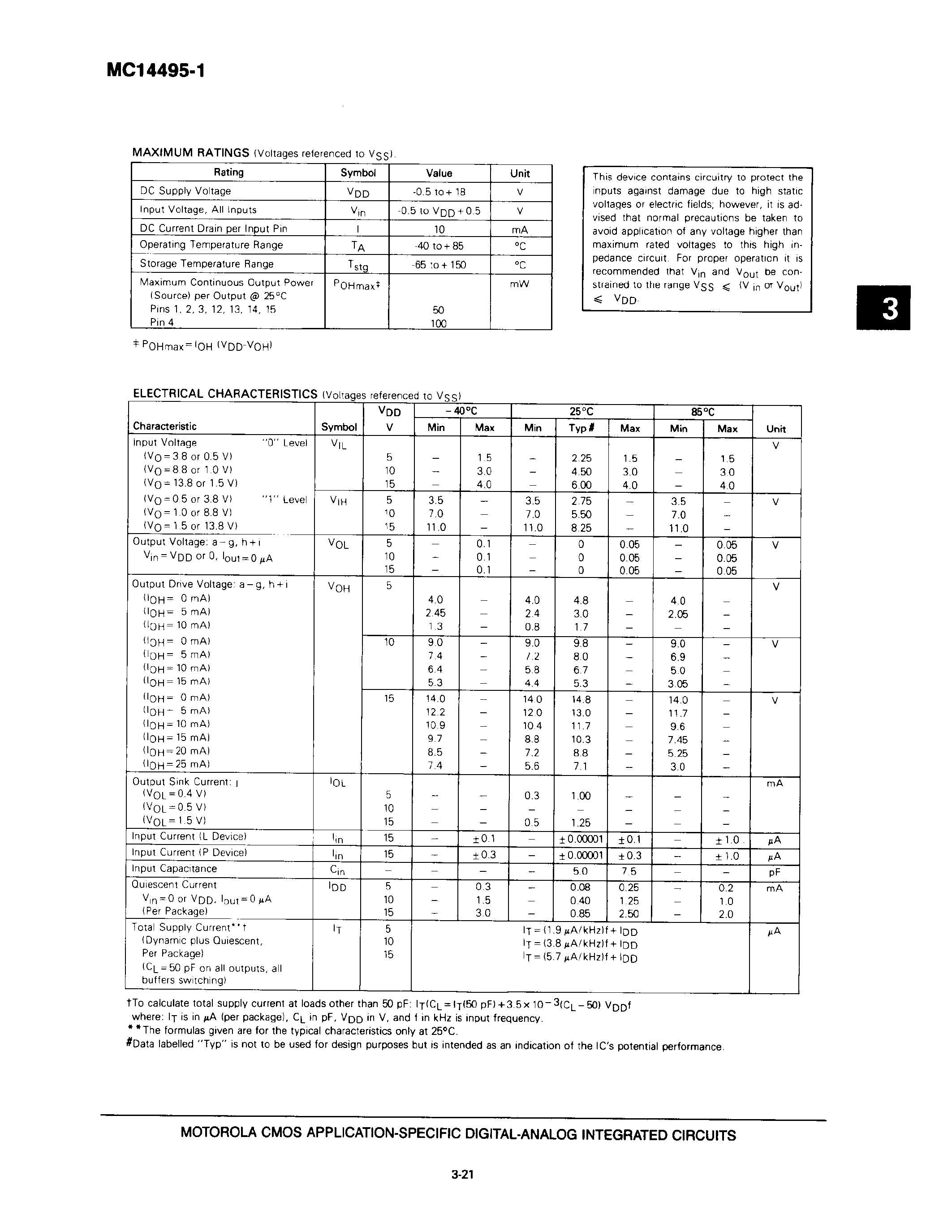 Даташит MC14495P1 - HEXADECIMAL-TO-SEVEN SEGMENT LATCH/DECODER LED DRIVER страница 2