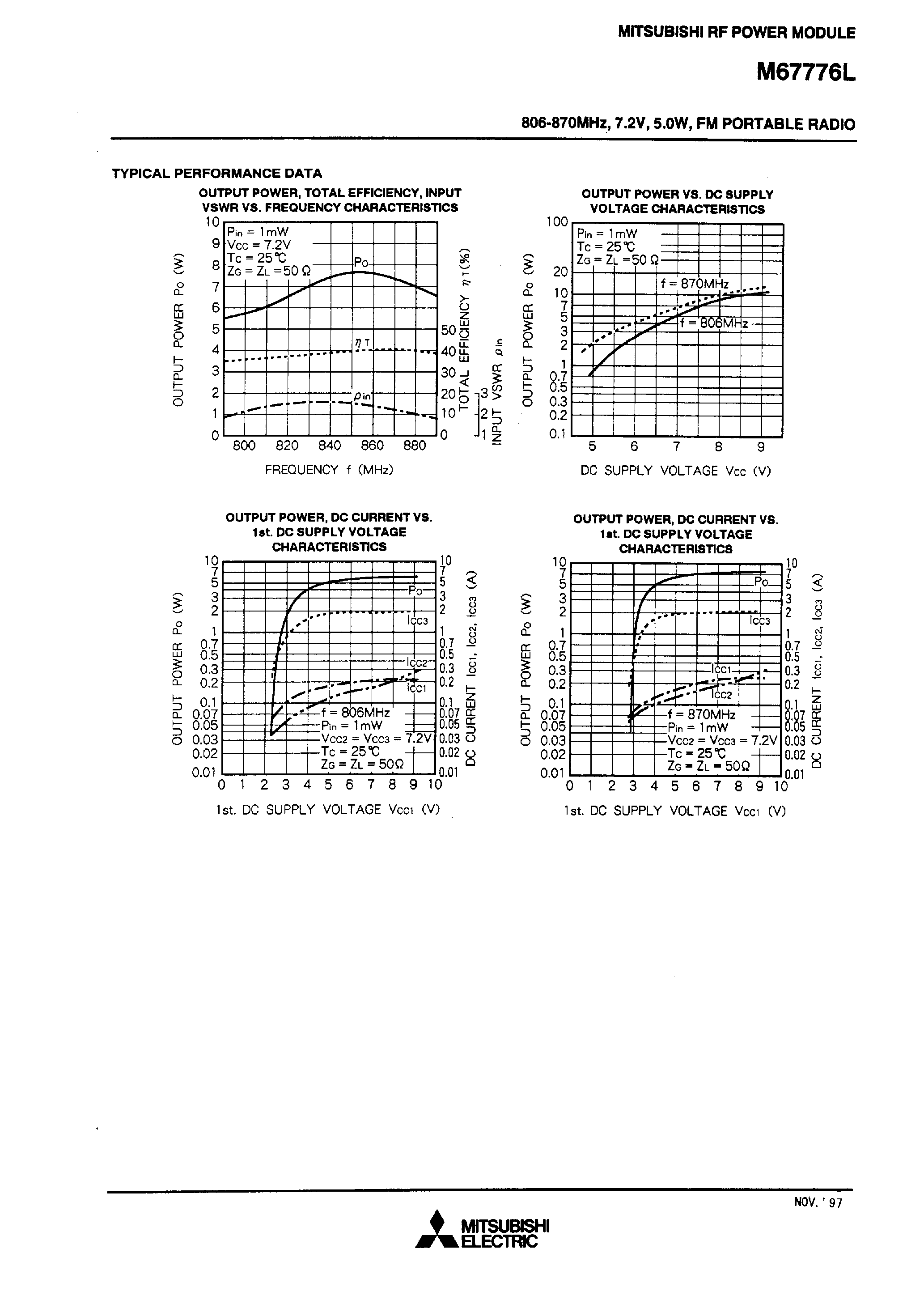 Datasheet M67776L - 806-870MHz / 7.2V / 5.0W / FM PORTABLE RADIO page 2