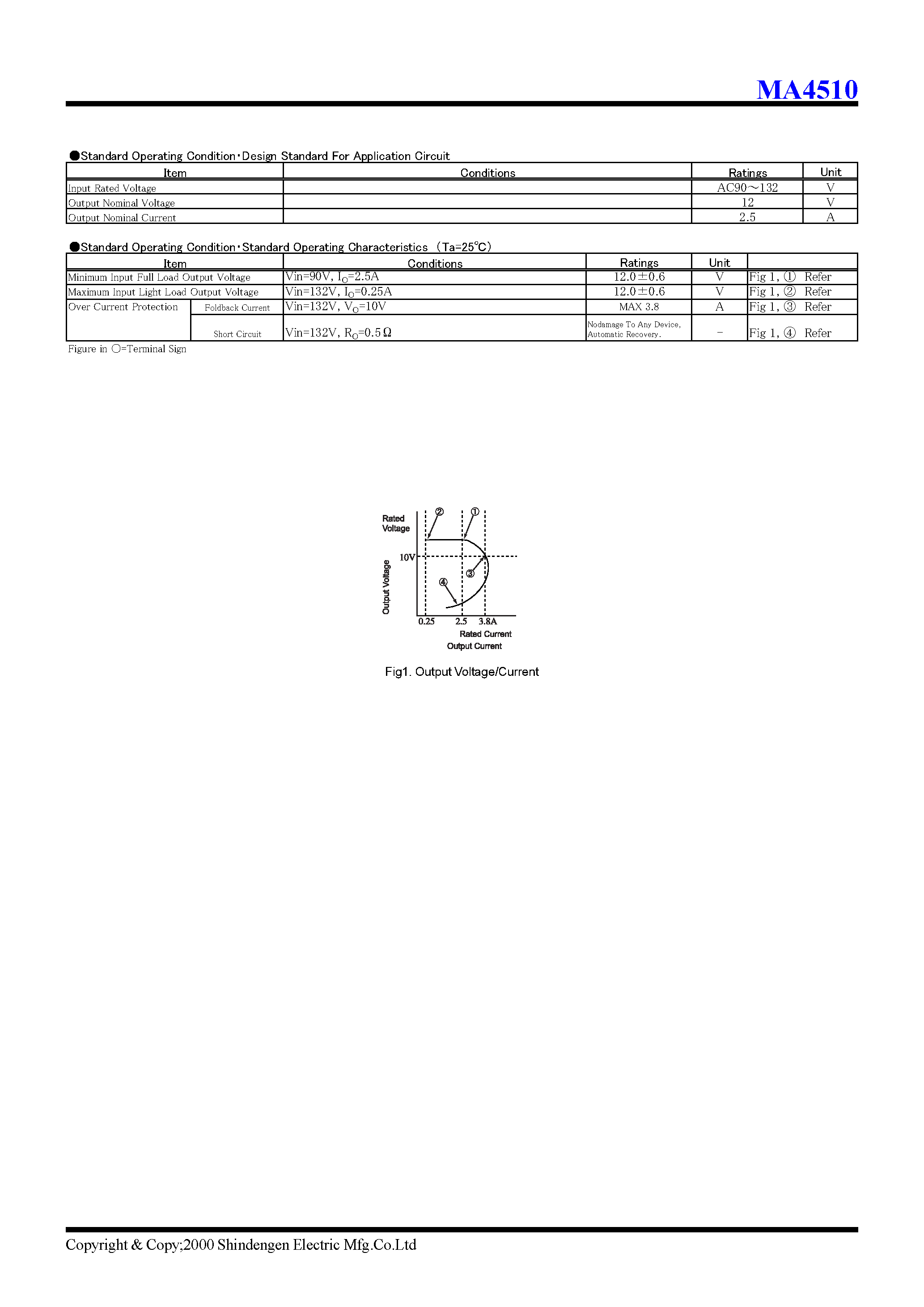 Datasheet MA4510 - Power Switching Regulators page 2