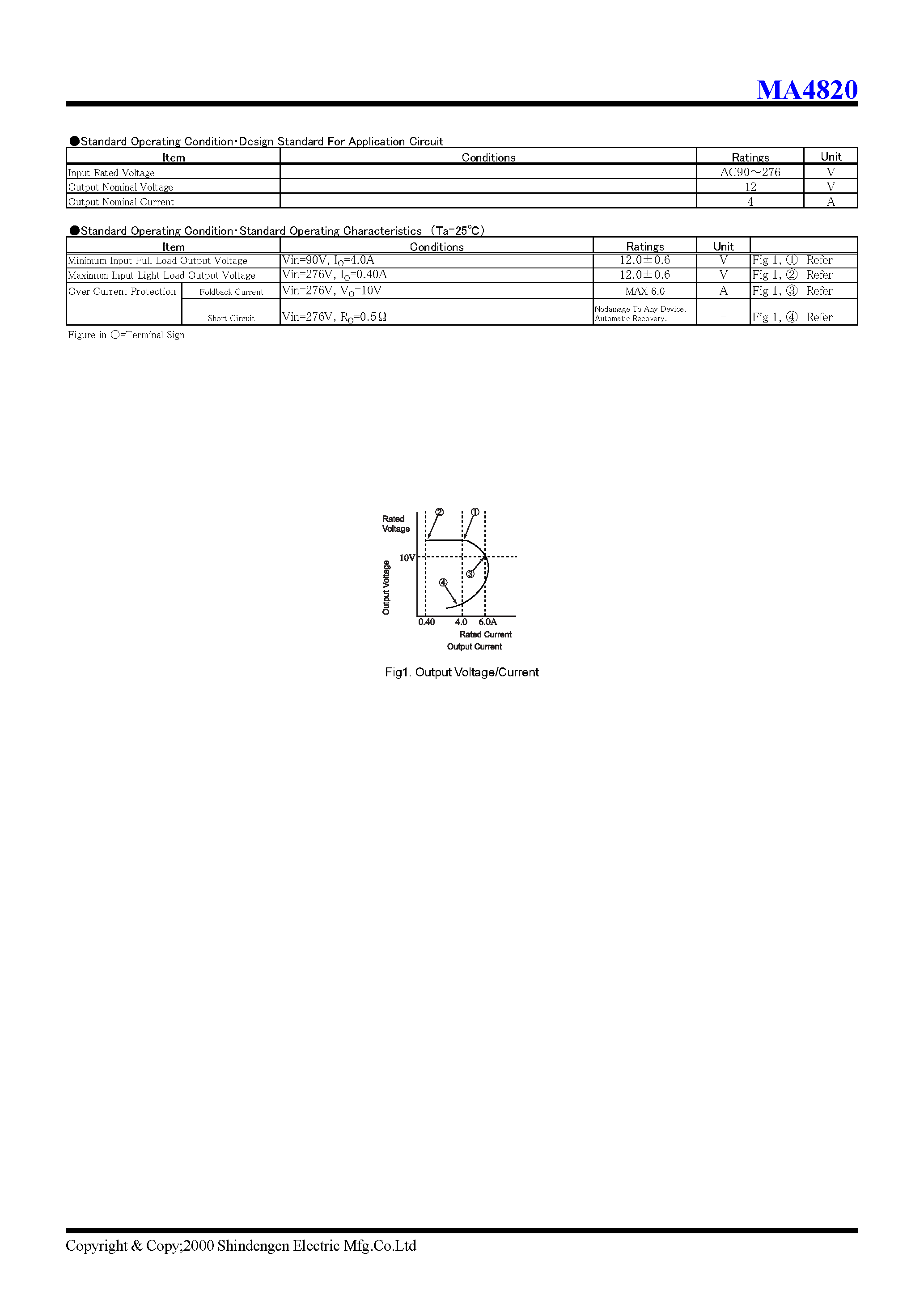 Datasheet MA4820 page 2 Datasheet MA4820 - Power Switching Regulators page 2