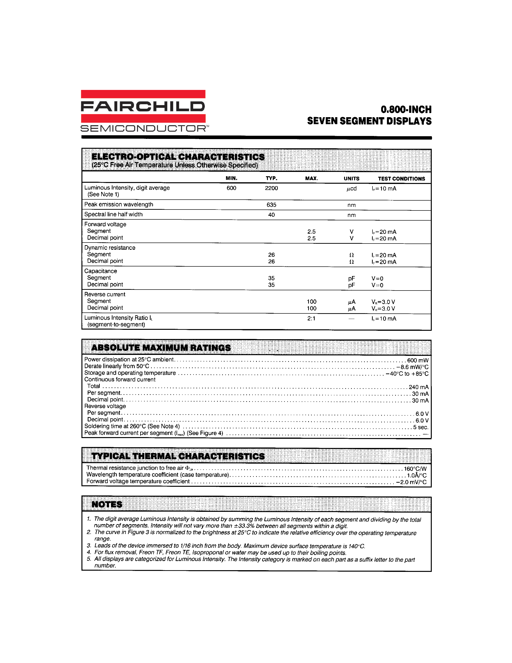 Datasheet MAN8940 - 0.800-INCH SEVEN SEGMENT DISPLAYS page 2