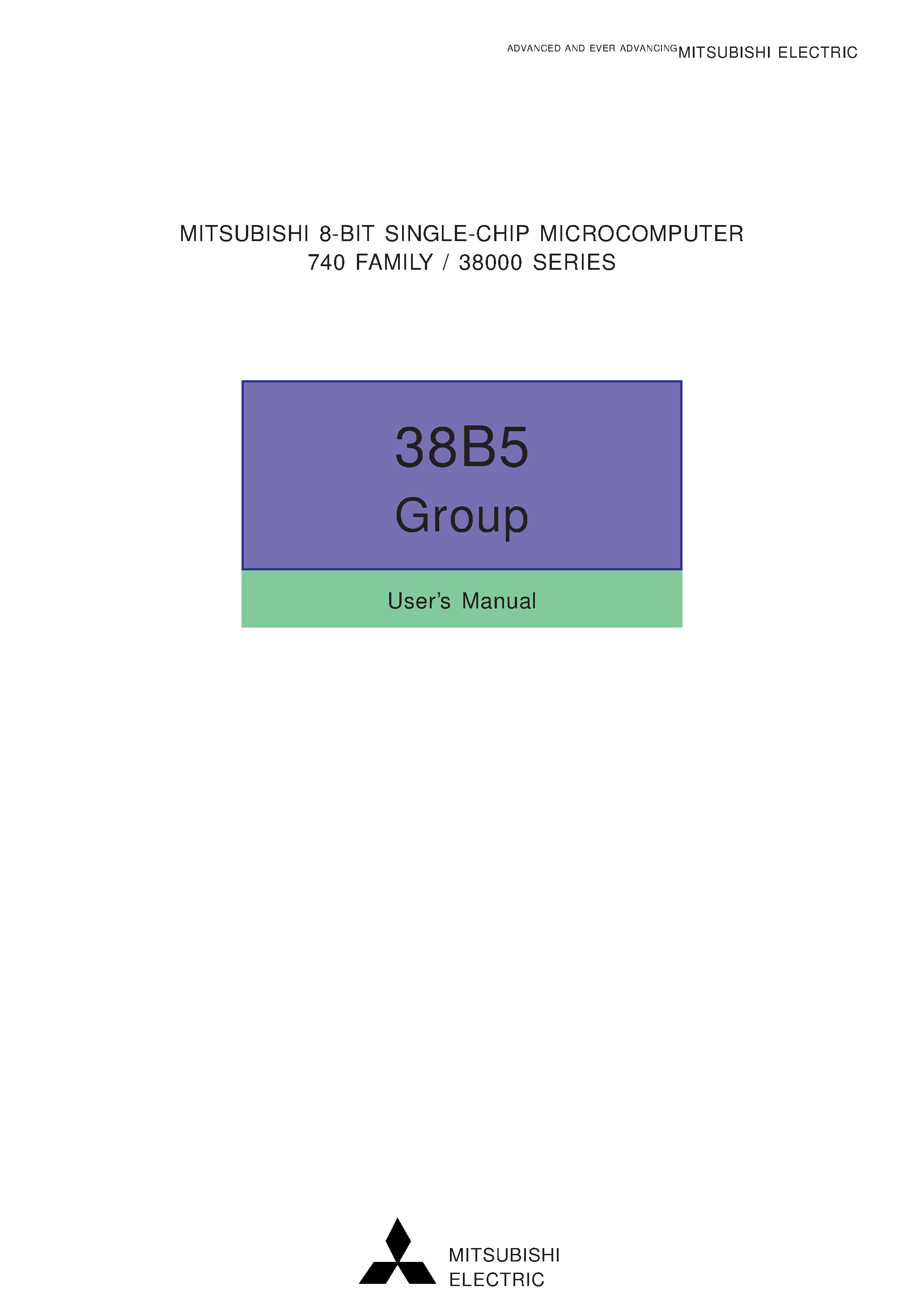 Datasheet M38B59EFFP page 1 Datasheet M38B59EFFP - 8-BIT SINGLE-CHIP MICROCOMPUTER page 1