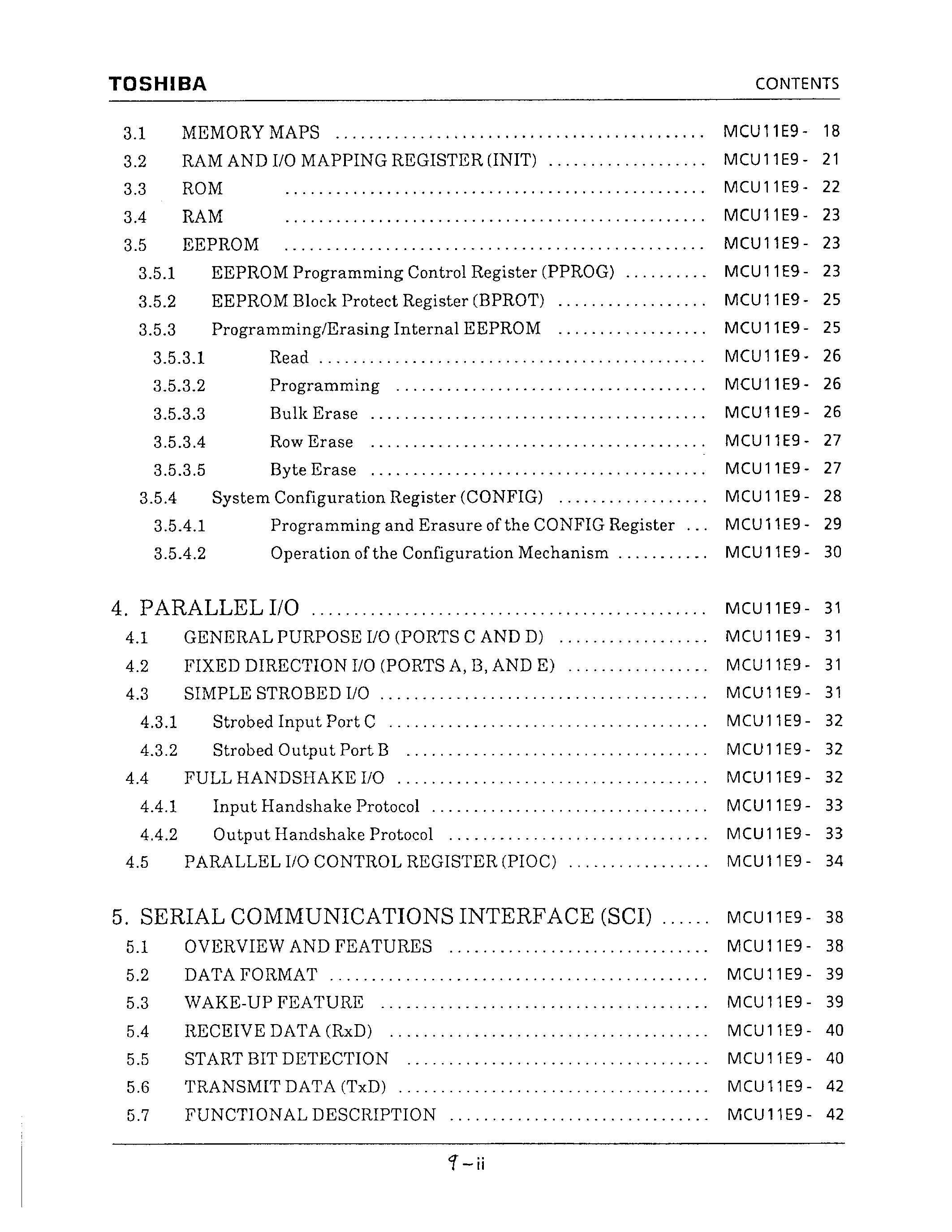 Даташит на микросхему MCU11E9 страница 2 Даташит MCU11E9 - THE TMP68HC11E9 IS AN ADVANCED 8-BIT MICROCONTROLLER (MCU) WITH HIGHLY SOPHISTICATED ON-CHIP PERIPHERAL страница 2