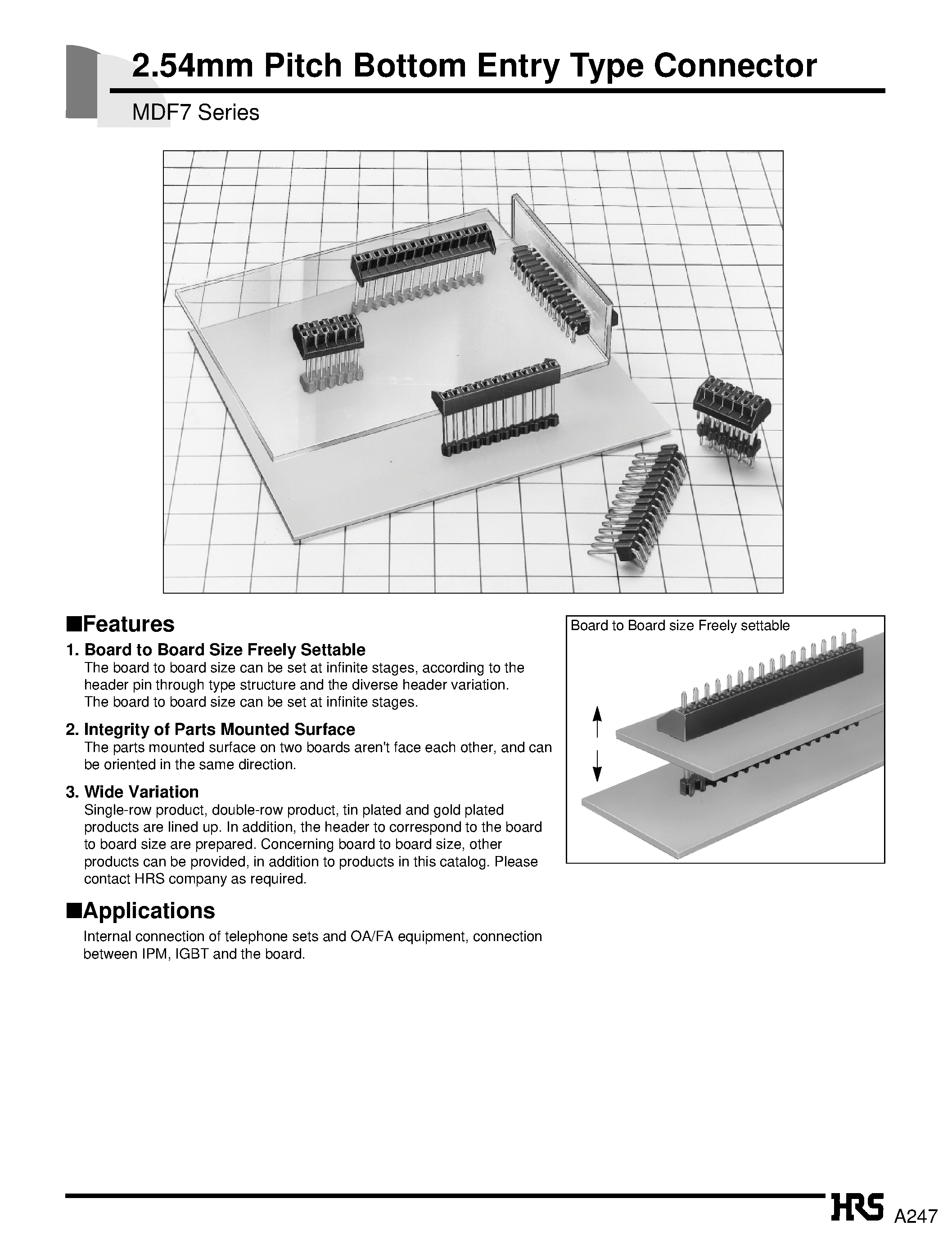 Datasheet MDF7-18P-2.54DS - 2.54mm Pitch Bottom Entry Type Connector page 1