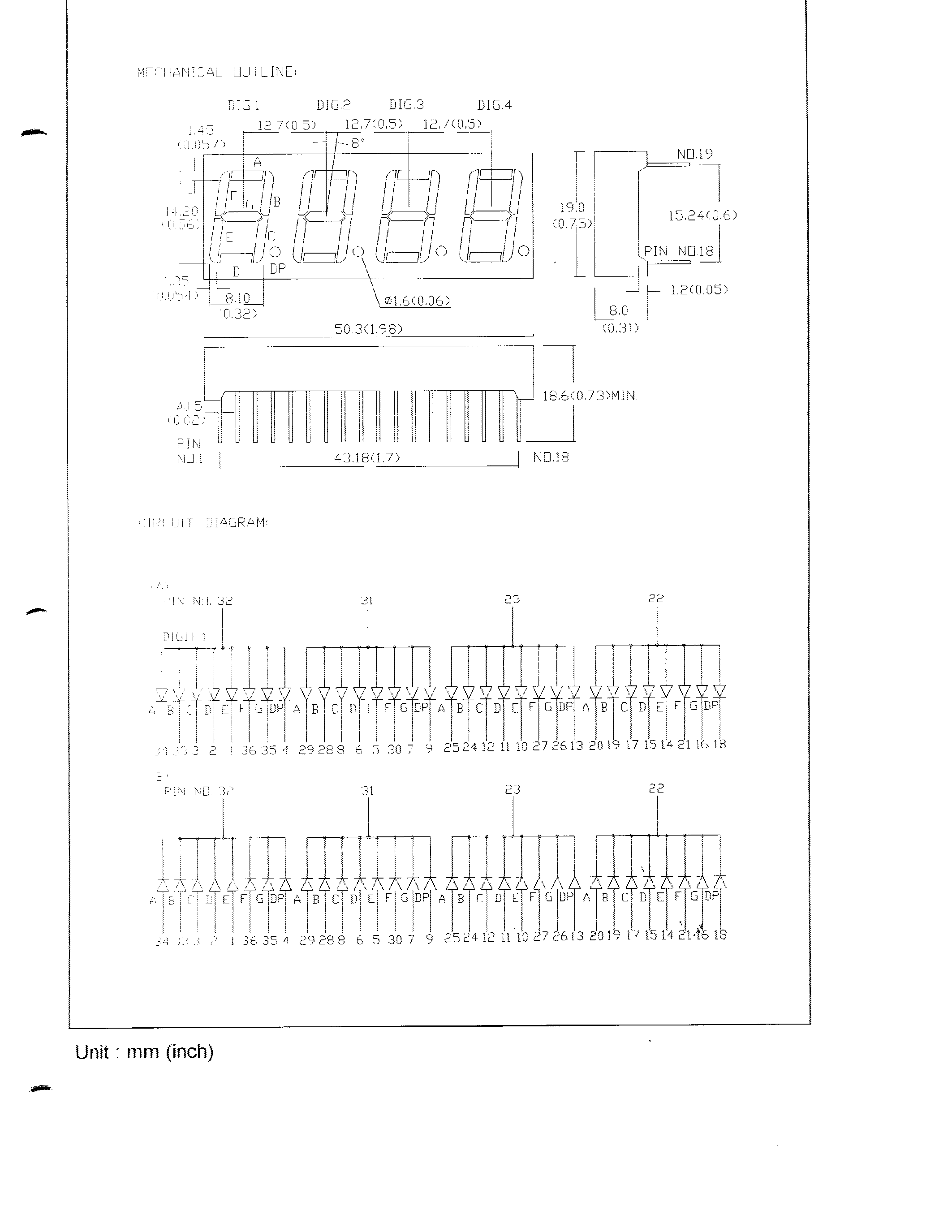 Datasheet MG456A-GD - 0.56 FOUR DIGIT NUMERIC DISPLAYS page 2