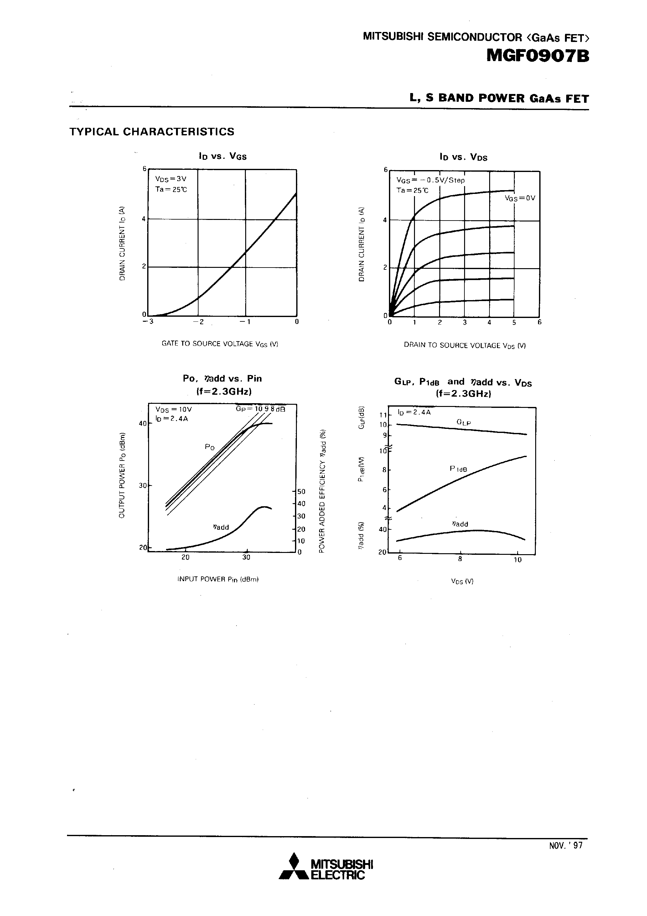 Datasheet MGF0907 - L /S BAND POWER GaAs FET page 2
