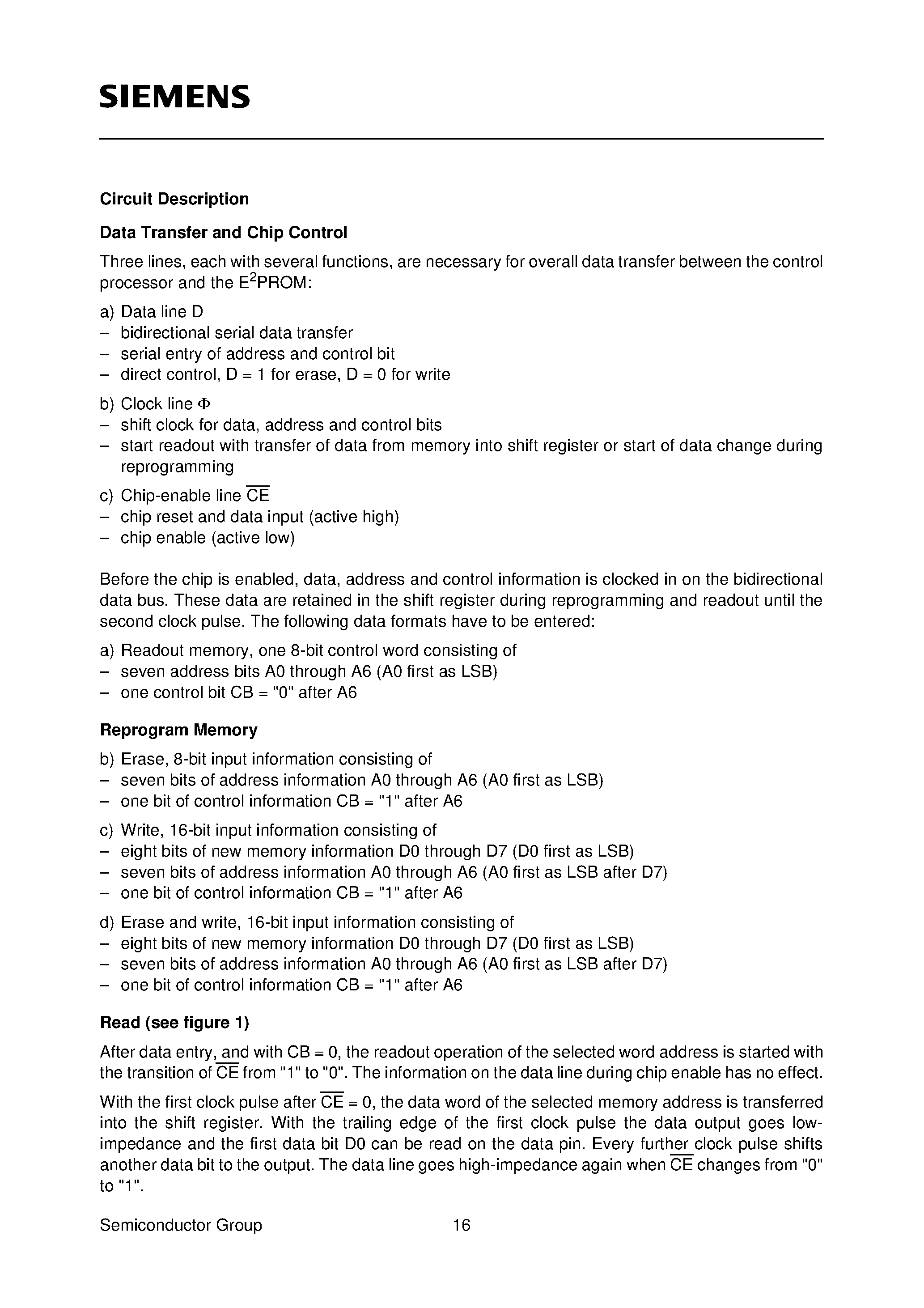 Datasheet SDA2506-5 page 2 Datasheet SDA2506-5 - Nonvolatile Memory 1-Kbit E2PROM page 2