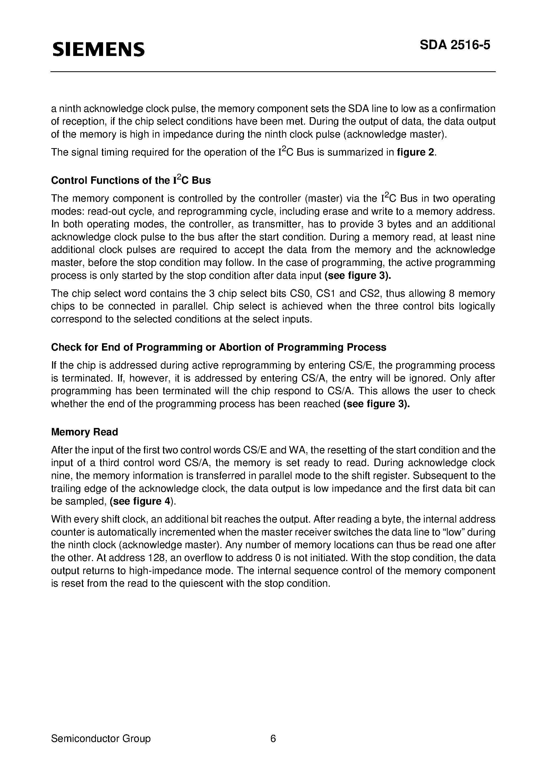 Datasheet SDA2516-5 page 2 Datasheet SDA2516-5 - Nonvolatile Memory 1-Kbit E2PROM page 2