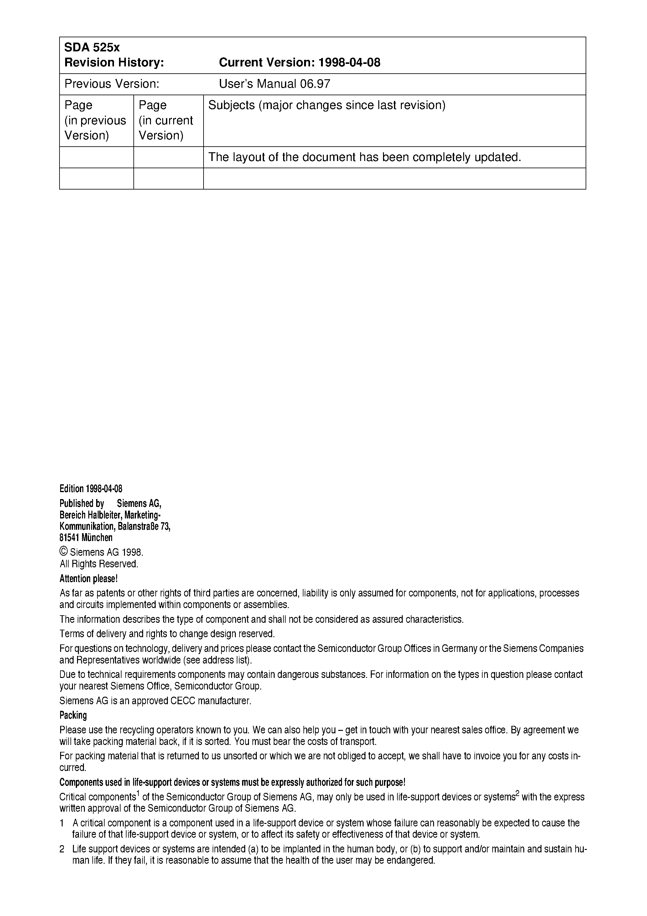 Даташит SDA5251 - TVTEXT 8-Bit Microcontroller страница 2