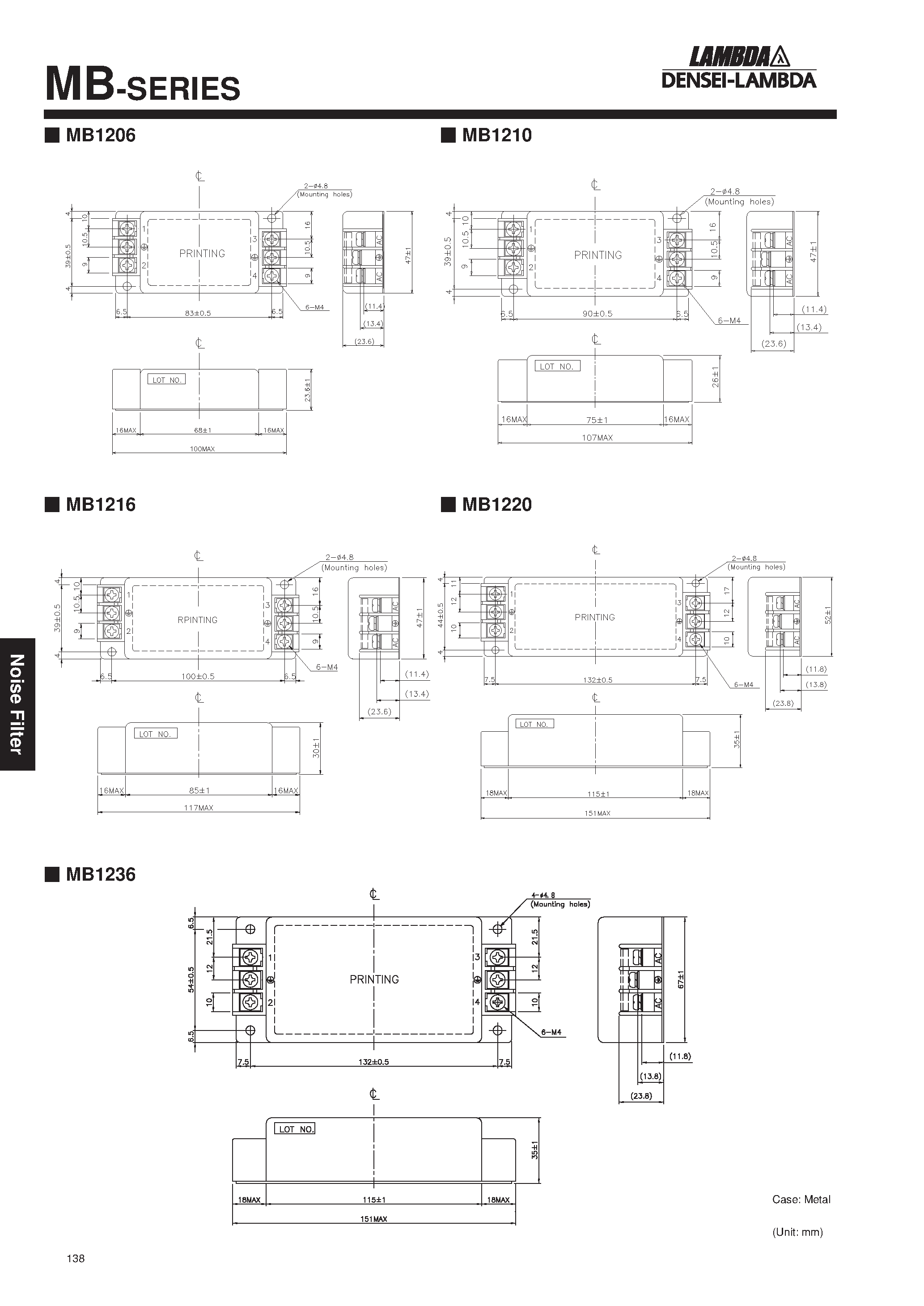 Datasheet MB1220 - Band wide:150kHz ~ 30MHz / 2 stage filter page 2