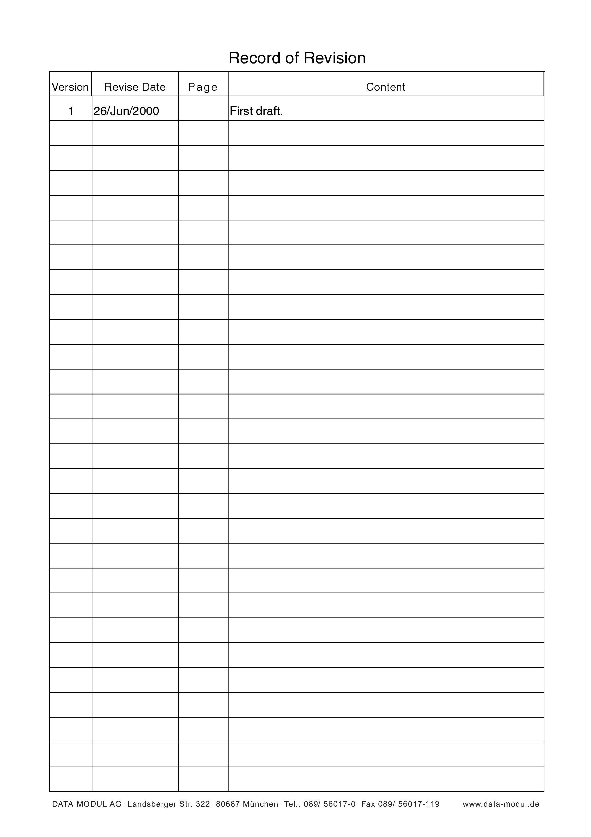 Datasheet B084SN01 - Module Specification for 8.4 Inch TFT LCD Modules page 2