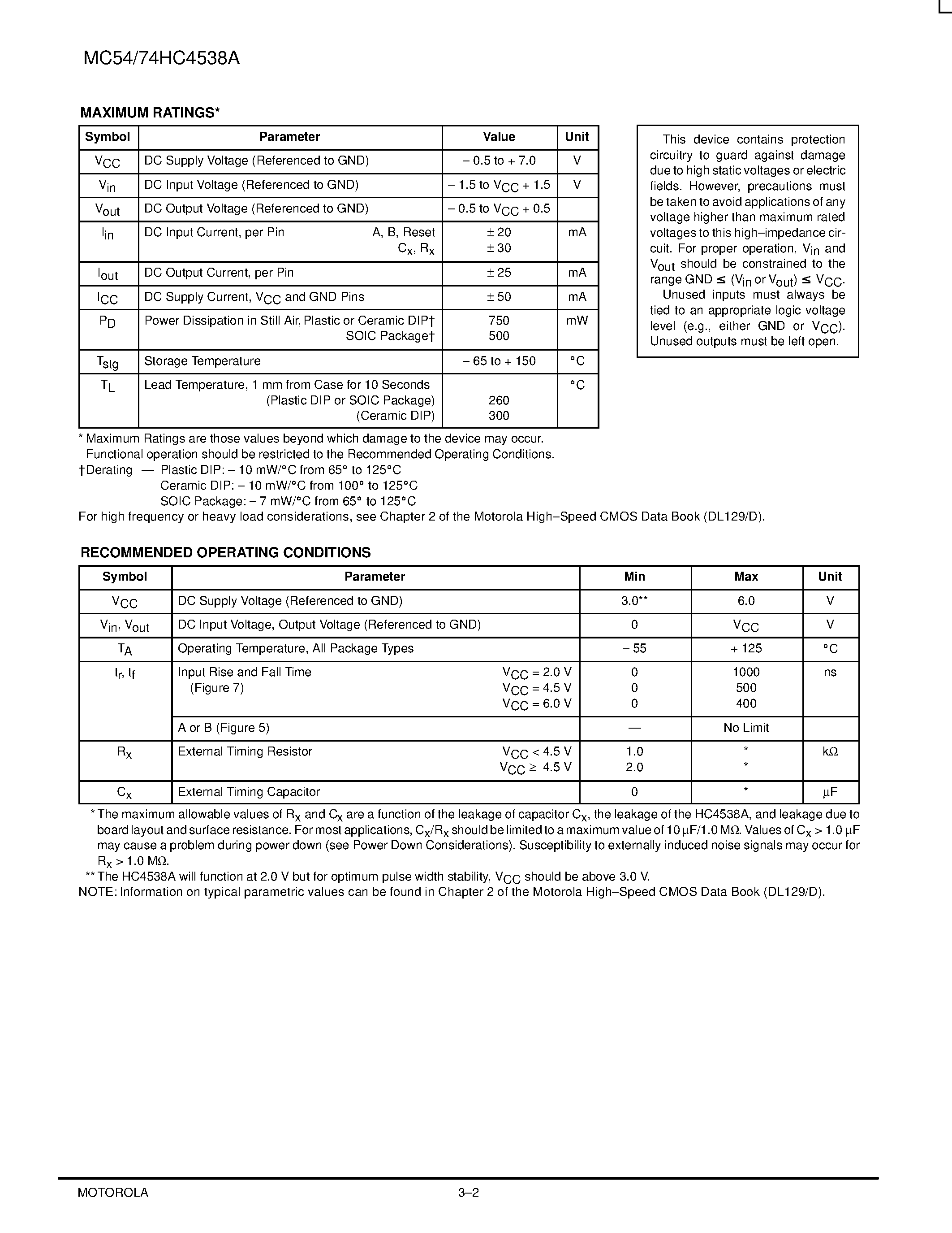 Даташит 74HC4538 - Dual retriggerable precision monostable multivibrator страница 2