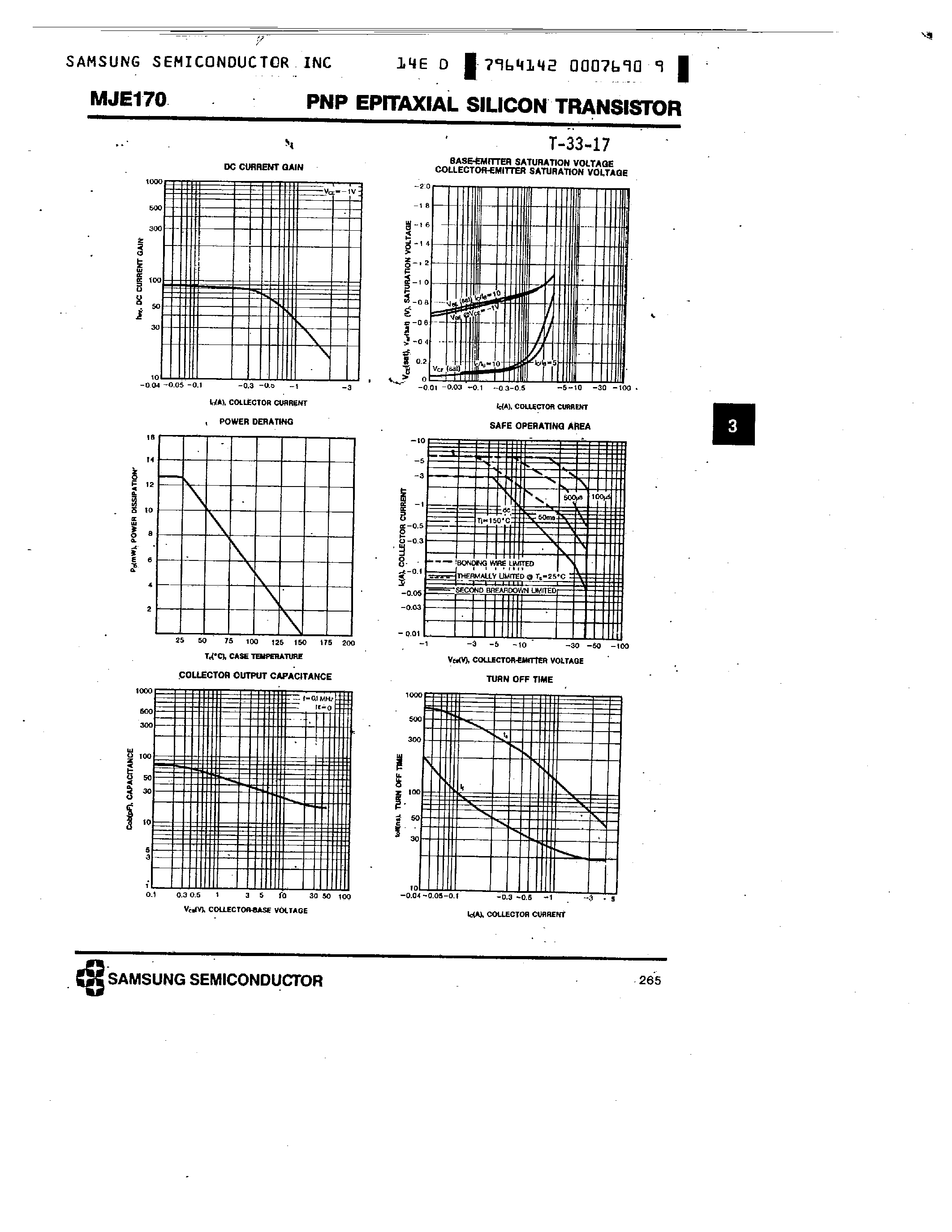 Datasheet MJE170 - PNP (LOW POWER AUDIO AMPLIFIER) page 2