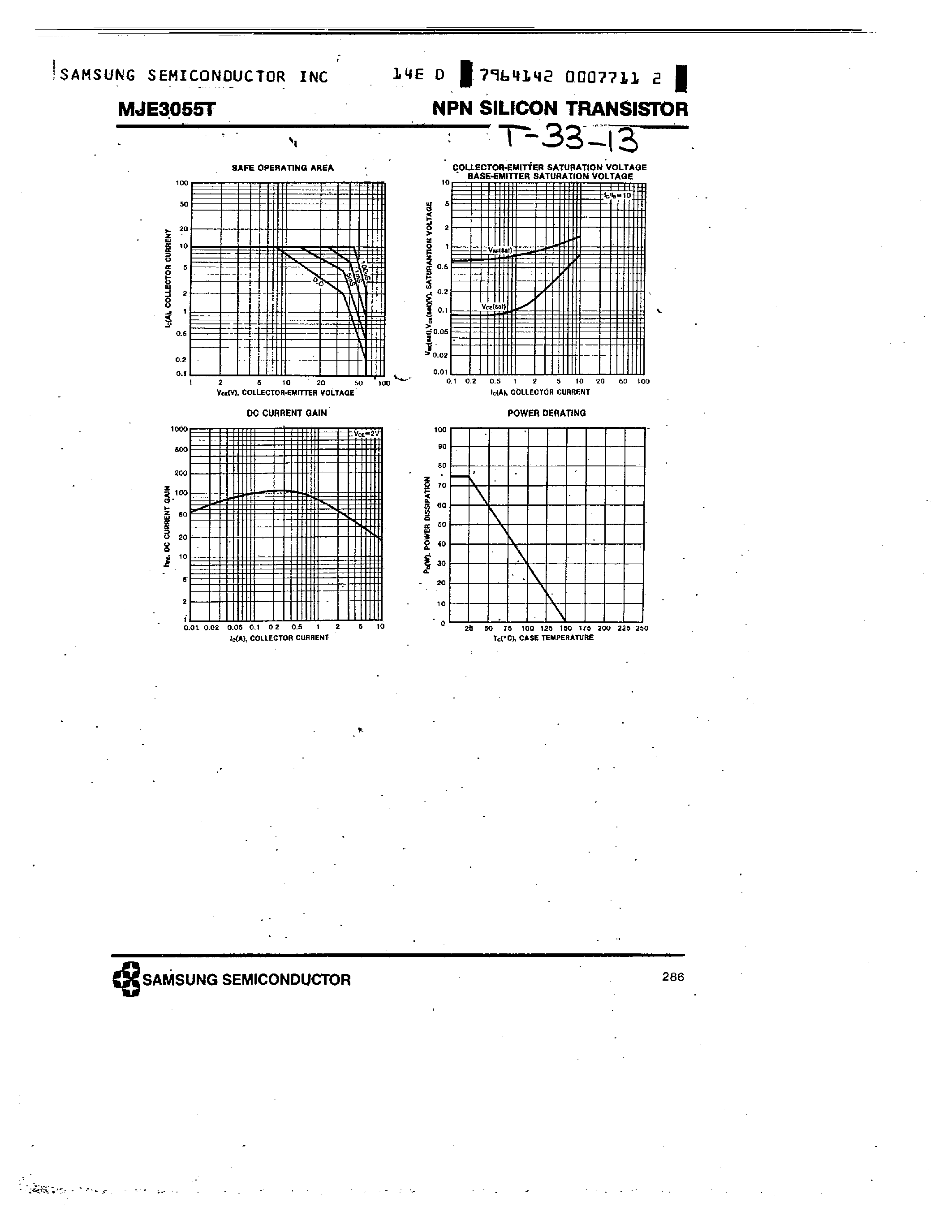 Datasheet MJE3055T - NPN (GENERAL PURPOSE AND SWITCHING APPLICATIONS) page 2