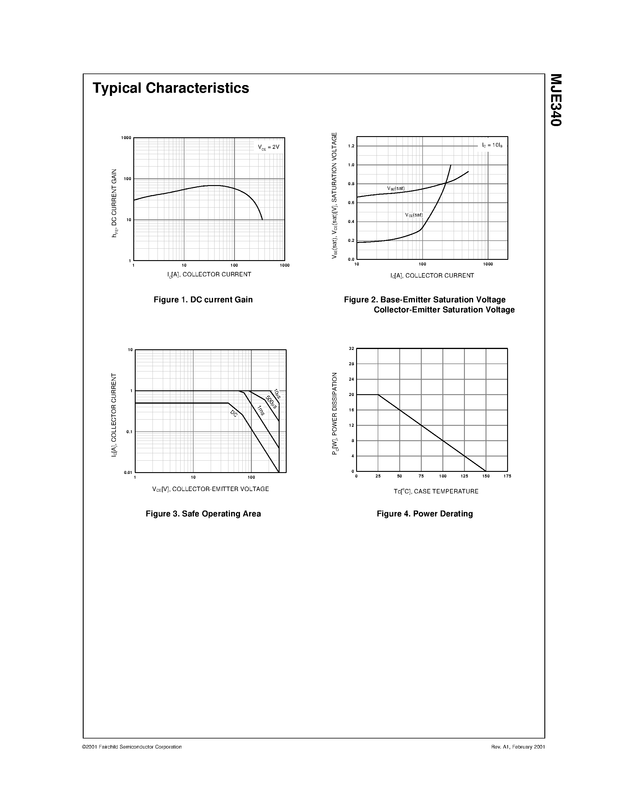 Datasheet MJE340 - High Voltage General Purpose Applications page 2