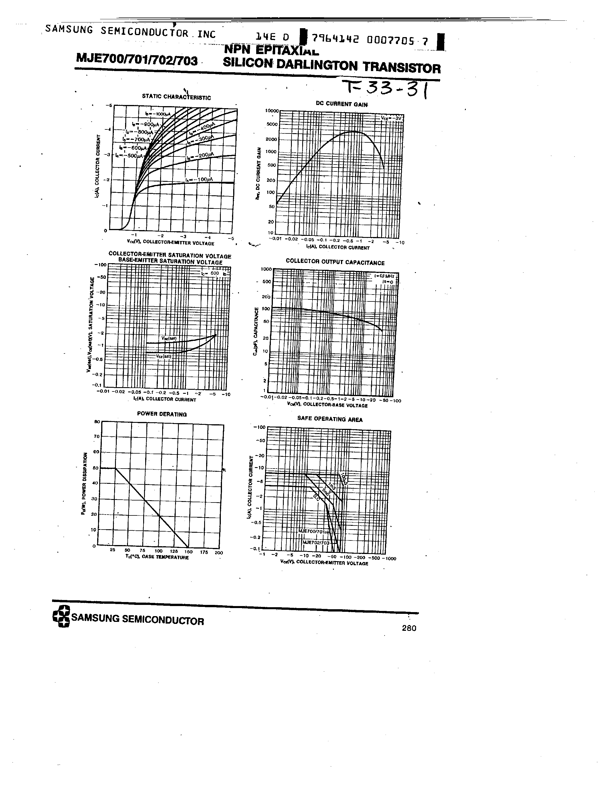 Datasheet MJE702 page 2 Datasheet MJE702 - NPN (HIGH DC CURRENT GAIN) page 2