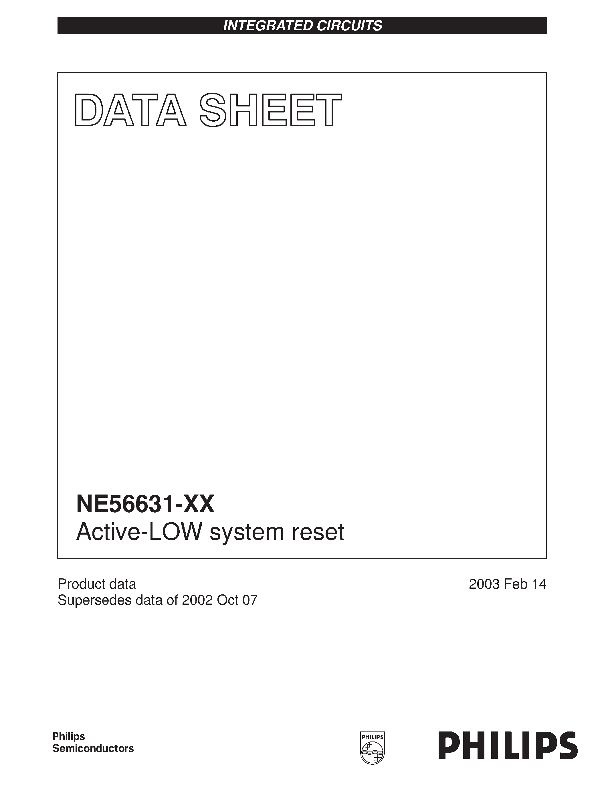 Даташит NE56631-31D - Active-LOW system reset страница 1