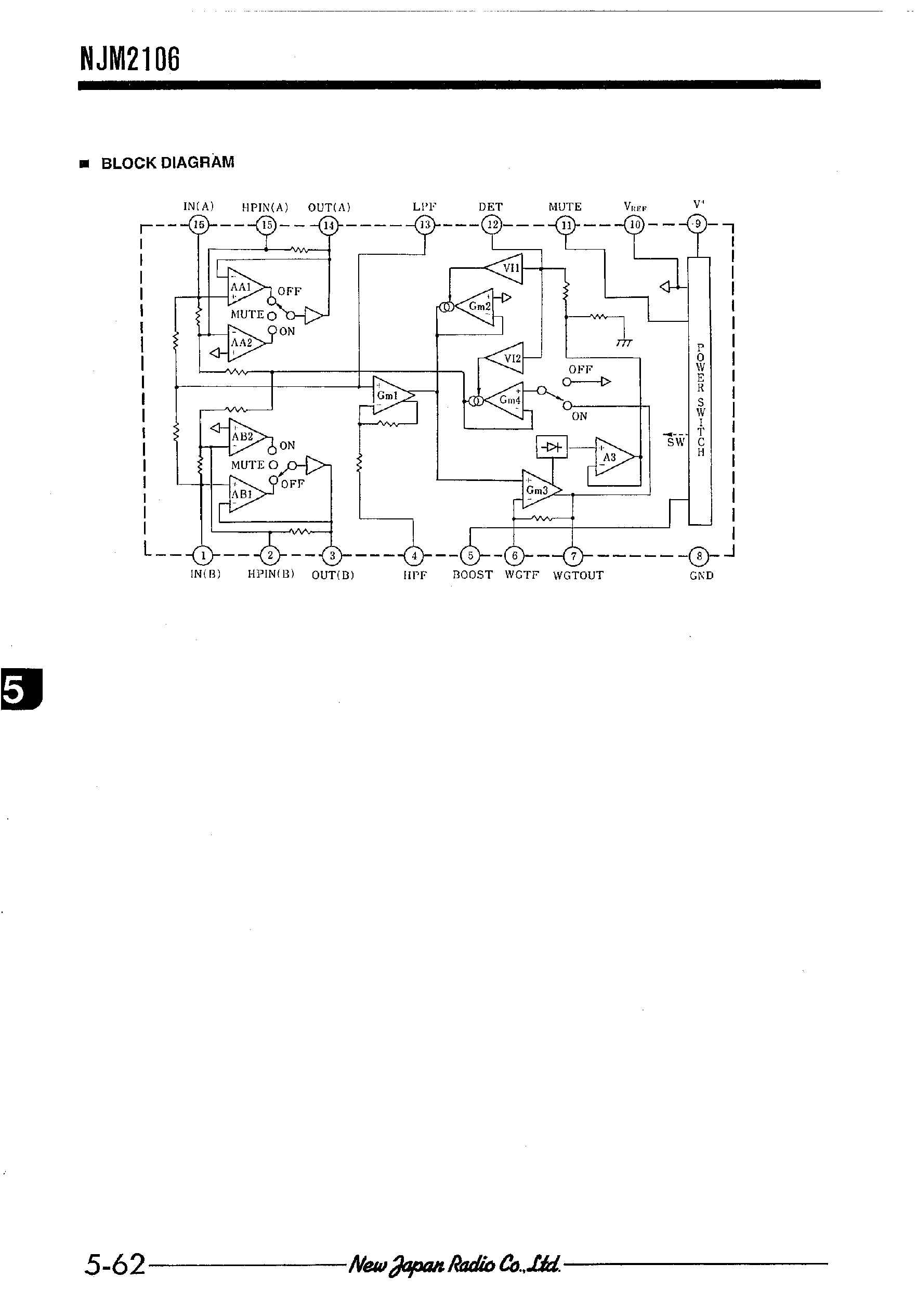 Даташит NJM1206 - ACTIVE BASS EXPANDER страница 2