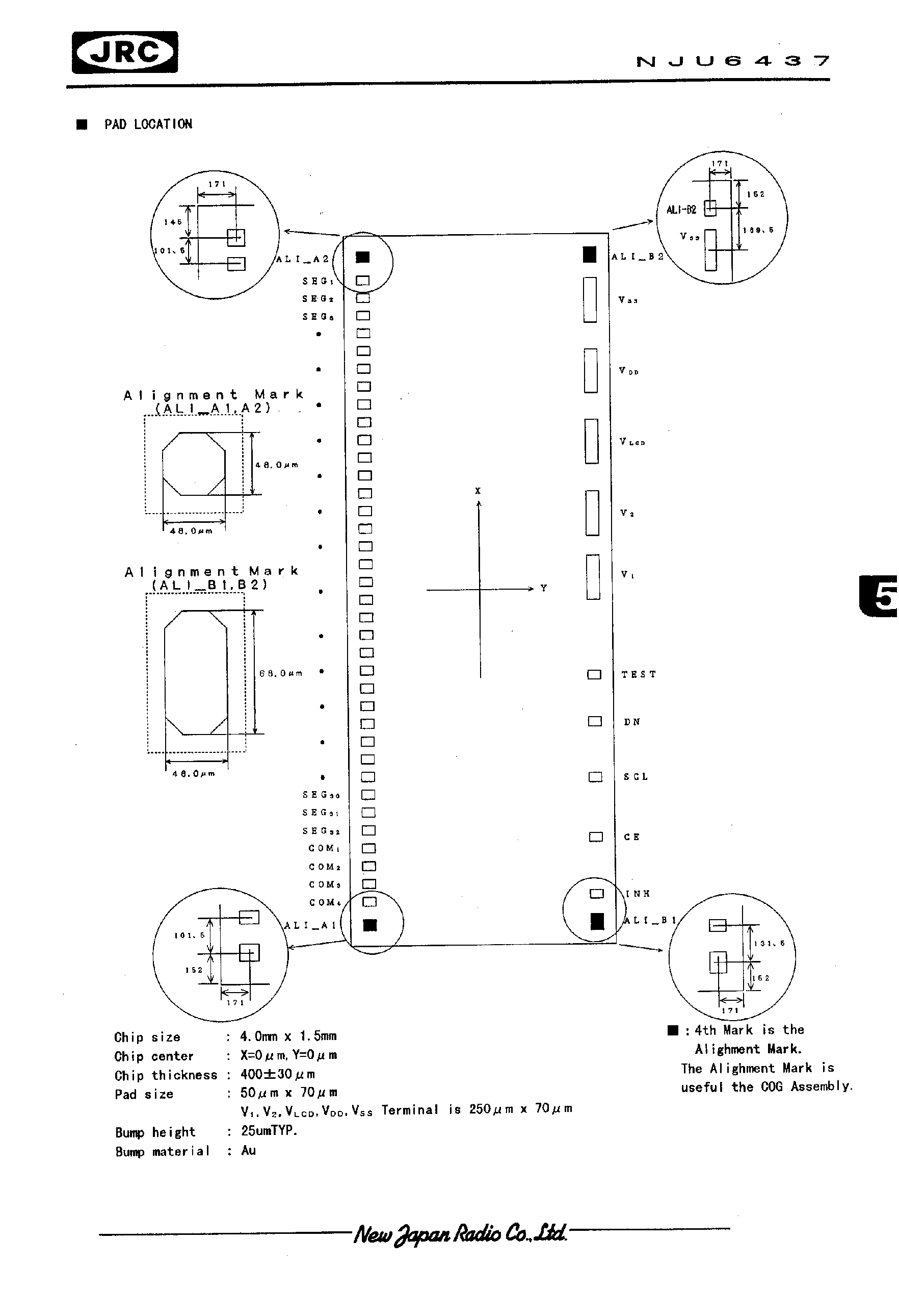 Datasheet NJU6437 - 1/4 DUTY LCD DRIVER page 2