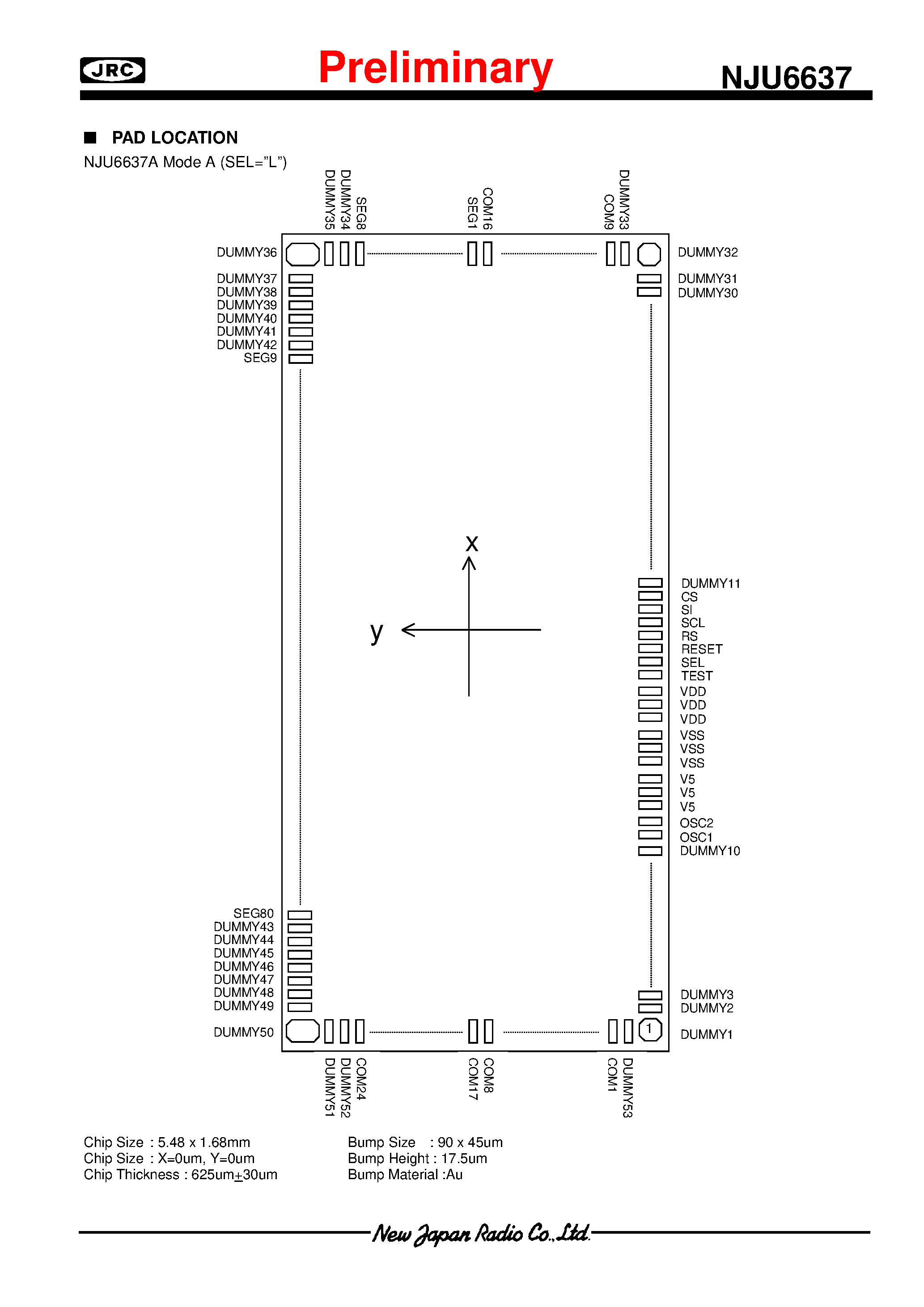 Datasheet NJU6637 page 2 Datasheet NJU6637 - 16-CHARACTER 3-LINE DOT MATRIX LCD CONTROLLER DRIVER page 2