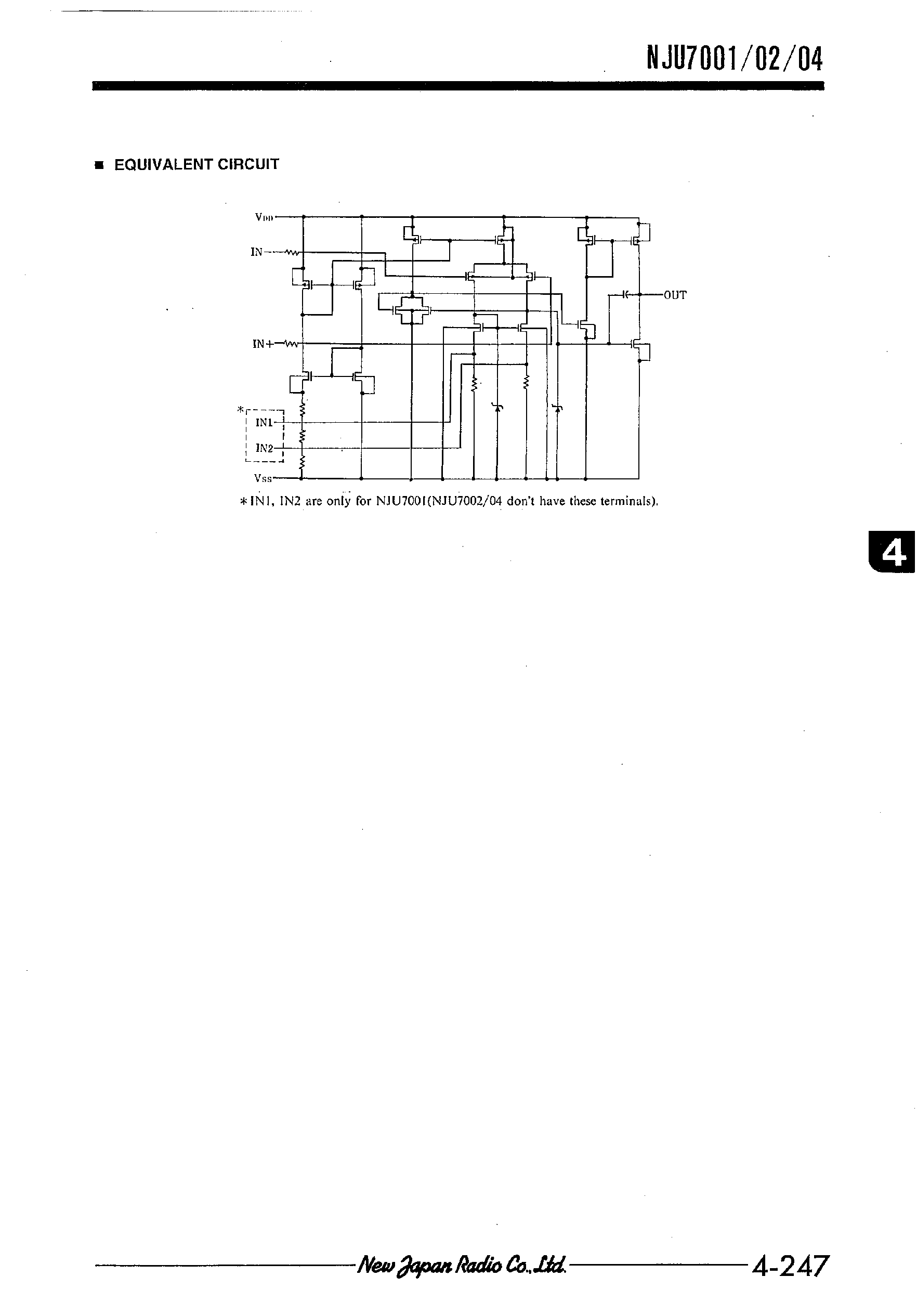 Datasheet NJU7006 page 2 Datasheet NJU7006 - SUPER LOW OPERATING CURRENT AND LOW OFFSET VOLTAGE TINY SINGLE C-MOS OPERATIONAL AMPLIFIER page 2