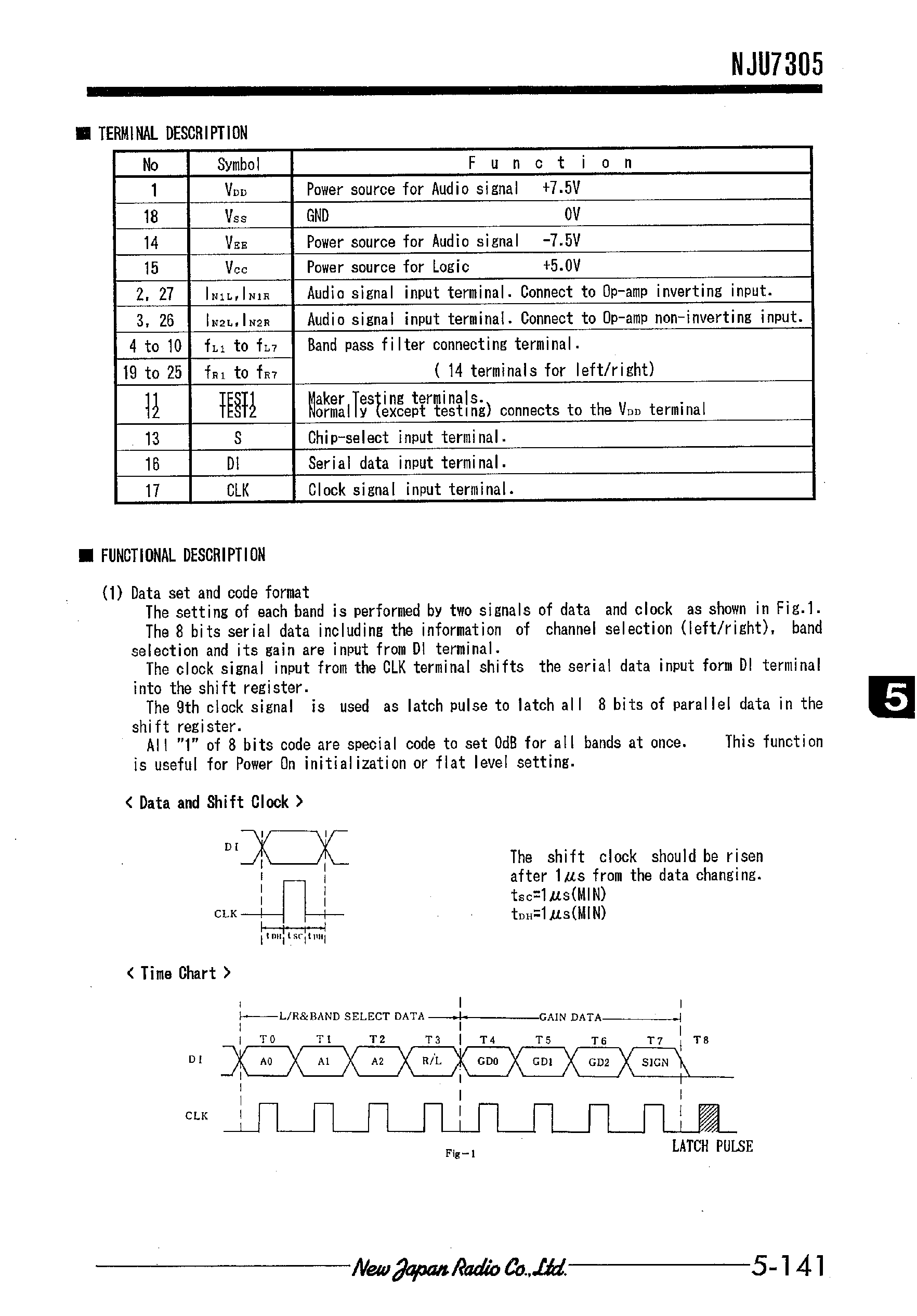 Даташит на микросхему NJU7305 страница 2 Даташит NJU7305 - 7-BAND EVR FOR GRAPHIC EQUALIZER страница 2
