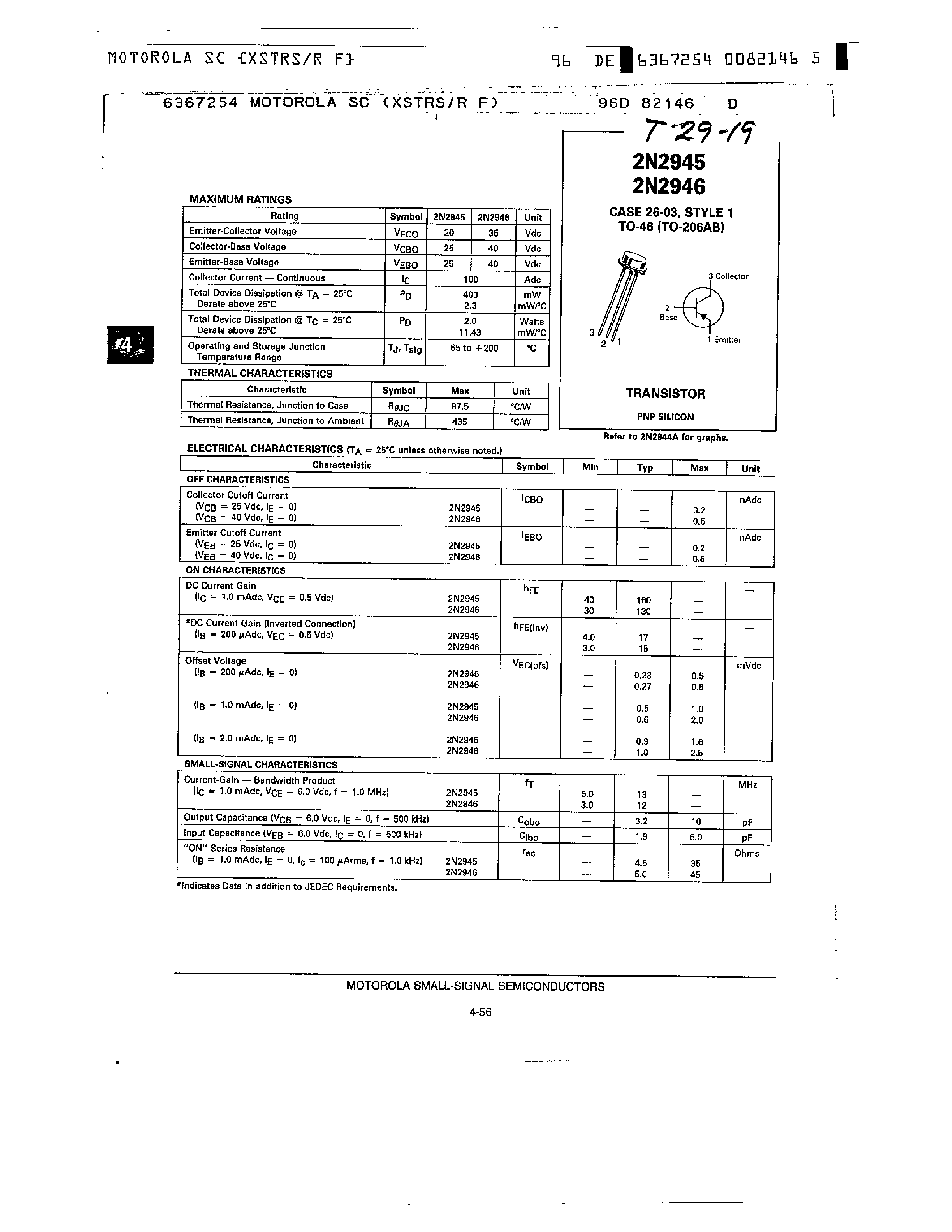 Даташит на микросхему MMBTH81 страница 2 Даташит MMBTH81 - UHF/VHF TRANSISTOR PMP SILICON страница 2