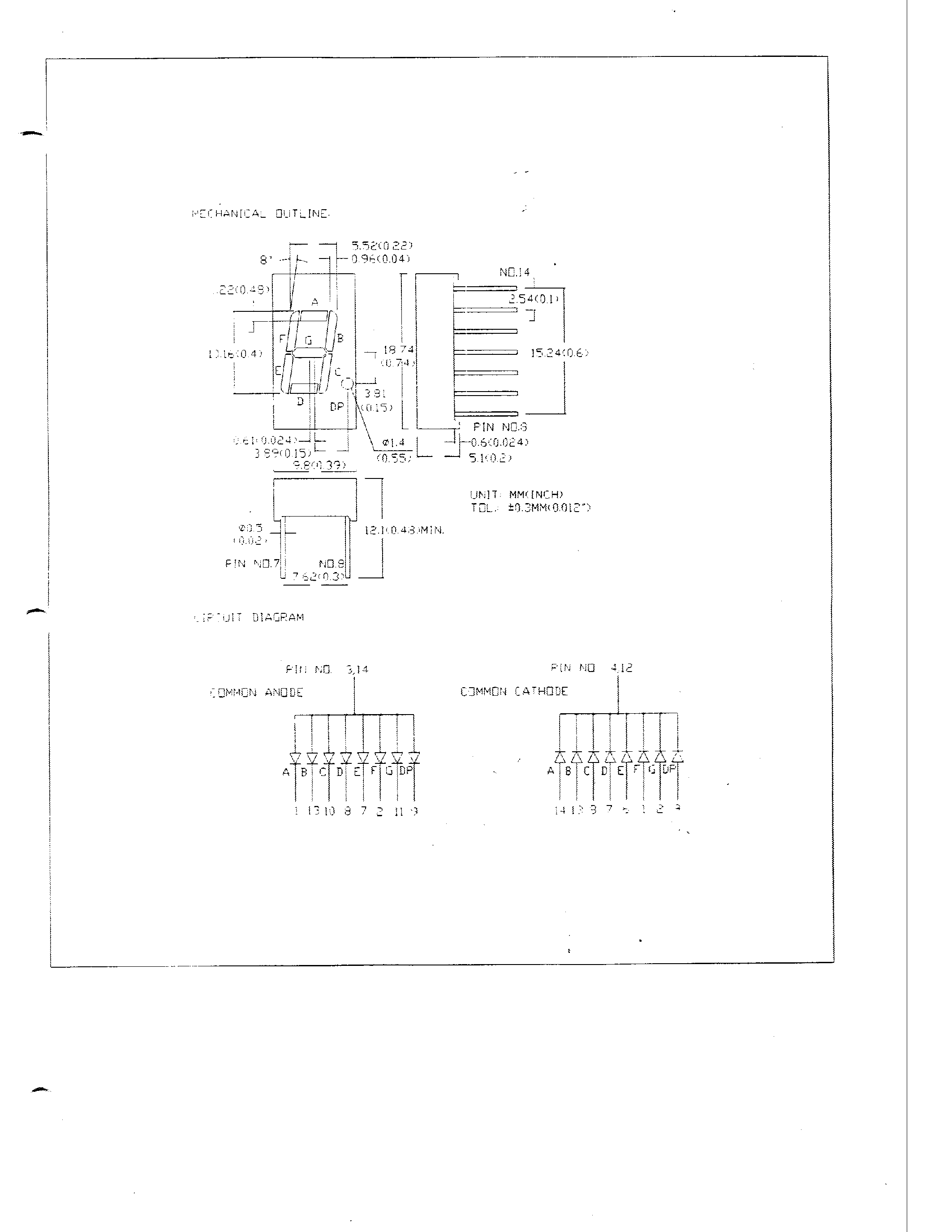 Datasheet MY141A - 0.4 SINGLE DIGIT NUMERIC DISPLAYS page 2