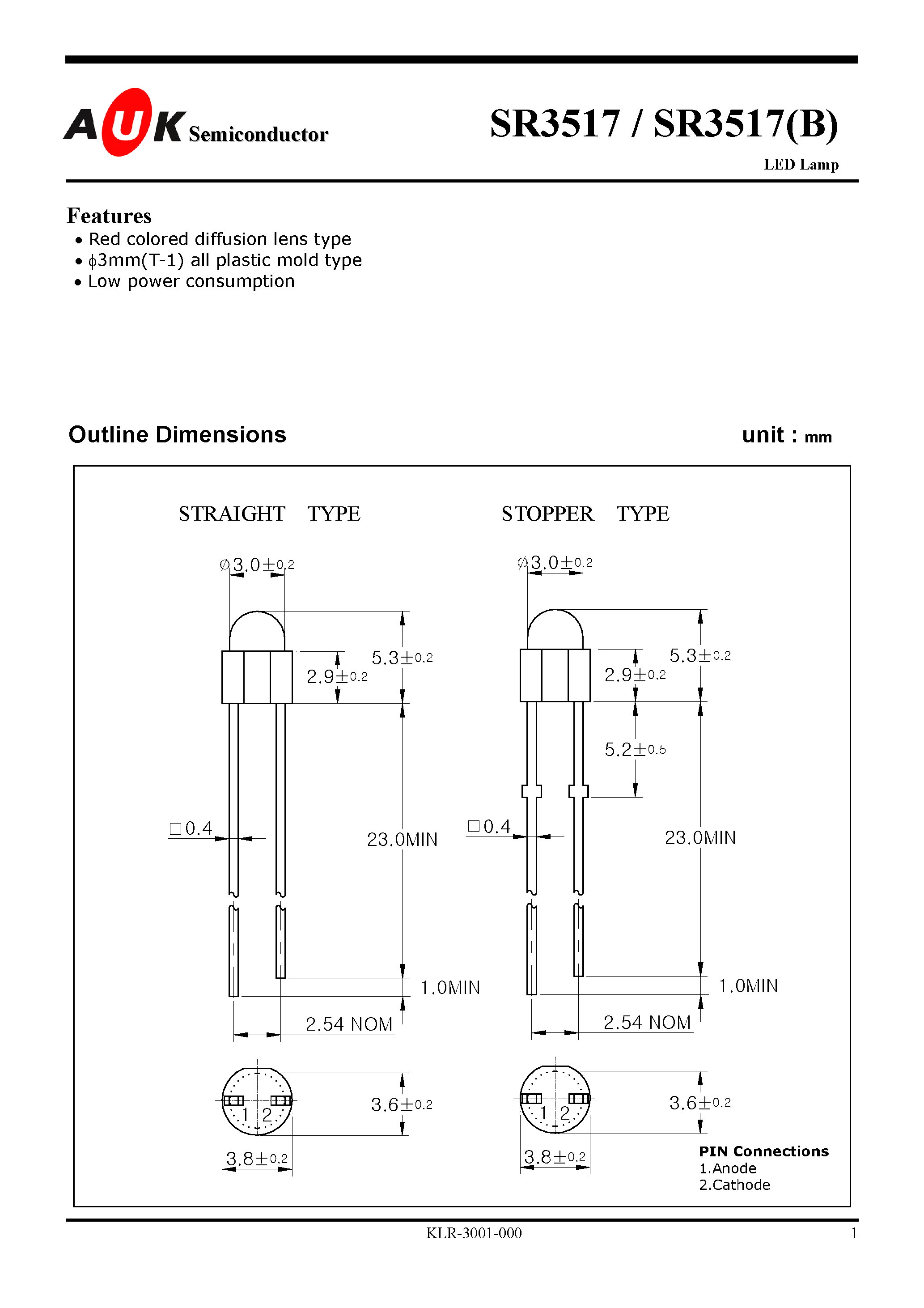 Даташит на микросхему SR3517(B) страница 1 Даташит SR3517(B) - LED Lamp страница 1