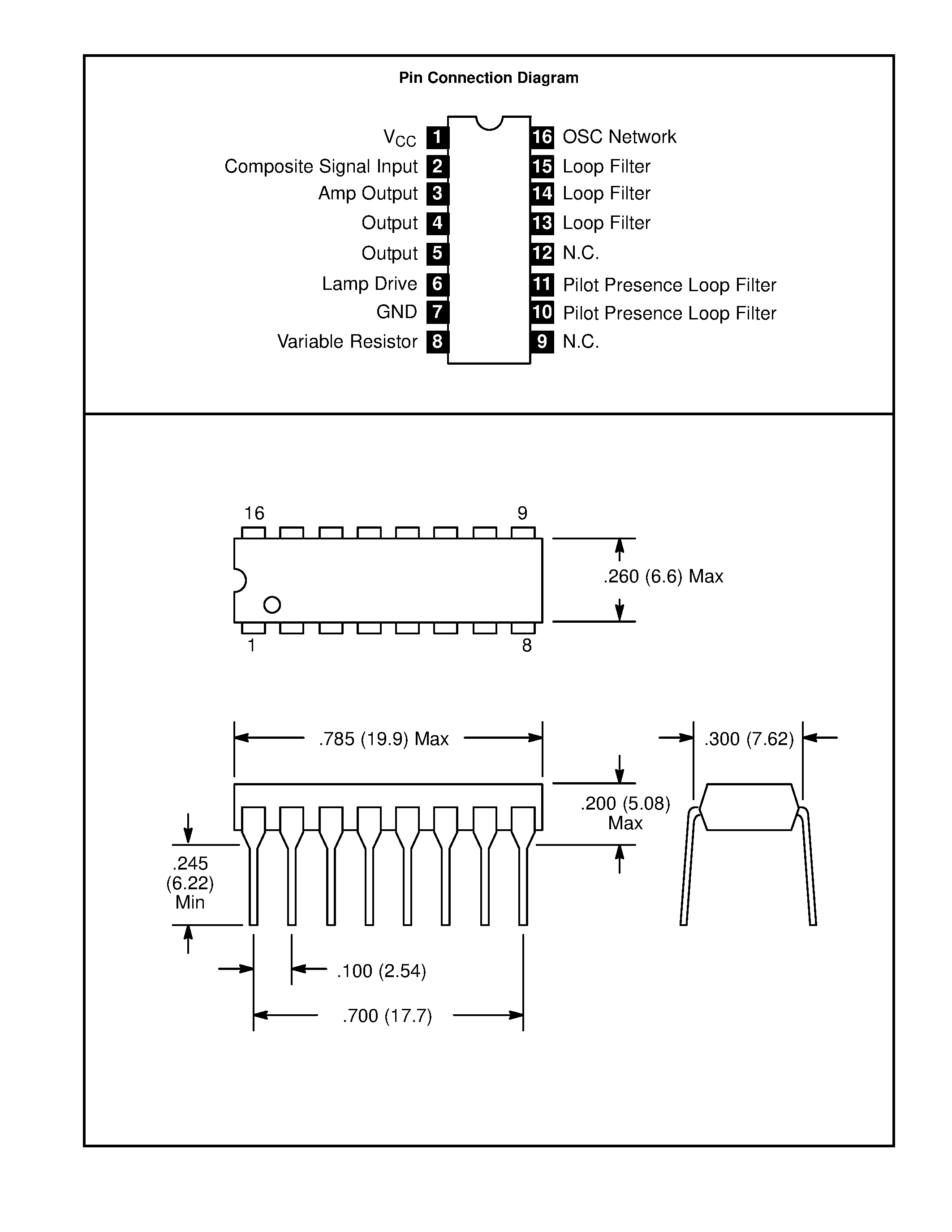 Даташит NTE1217 - Integrated Circuit Phase Lock Loop (PLL) FM Multiplex Stereo Demodulator страница 2