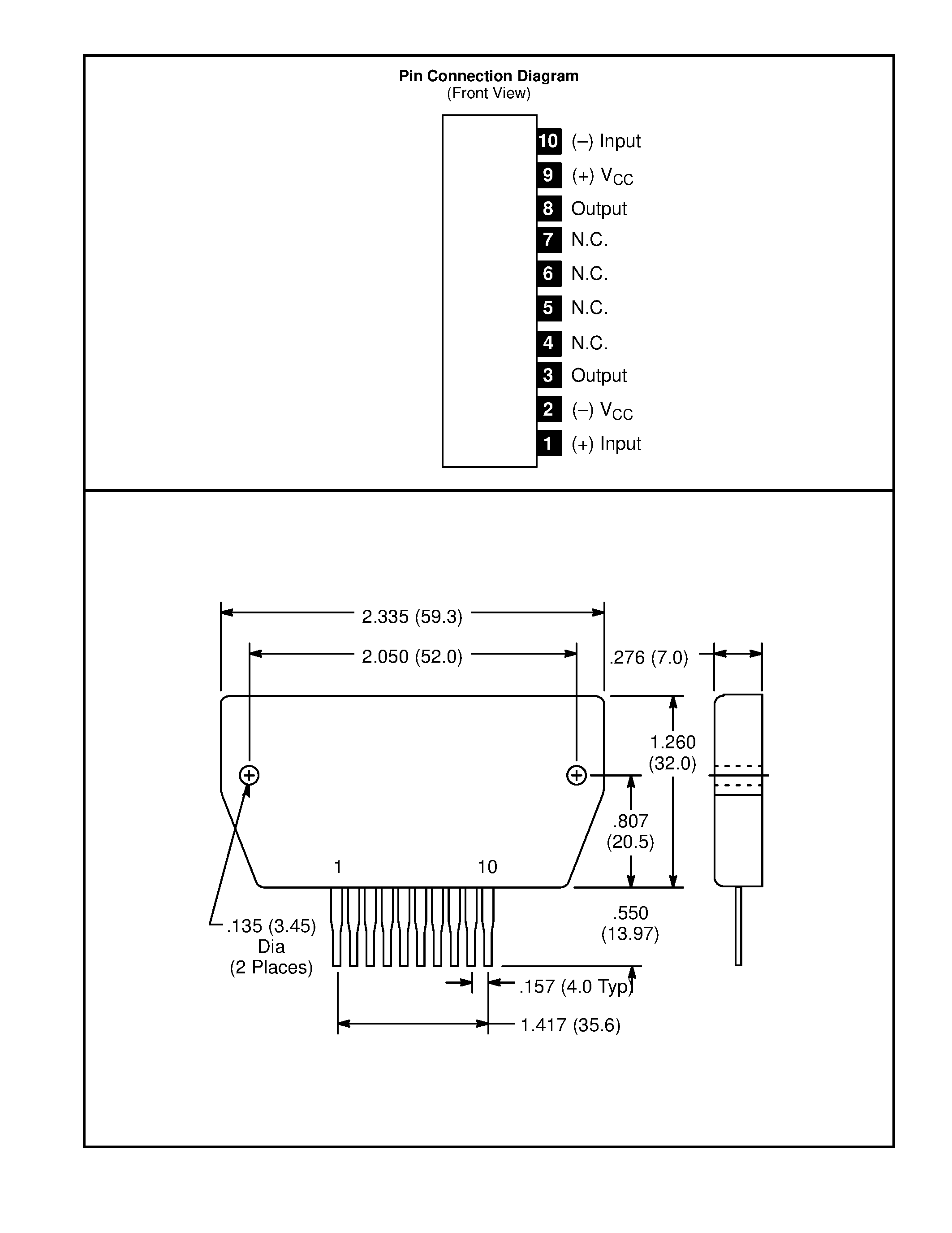 Datasheet NTE1320 - Integrated Circuit Module / Hybrid / Audio Power Amp / 25W / 2 Power Supplies Required page 2