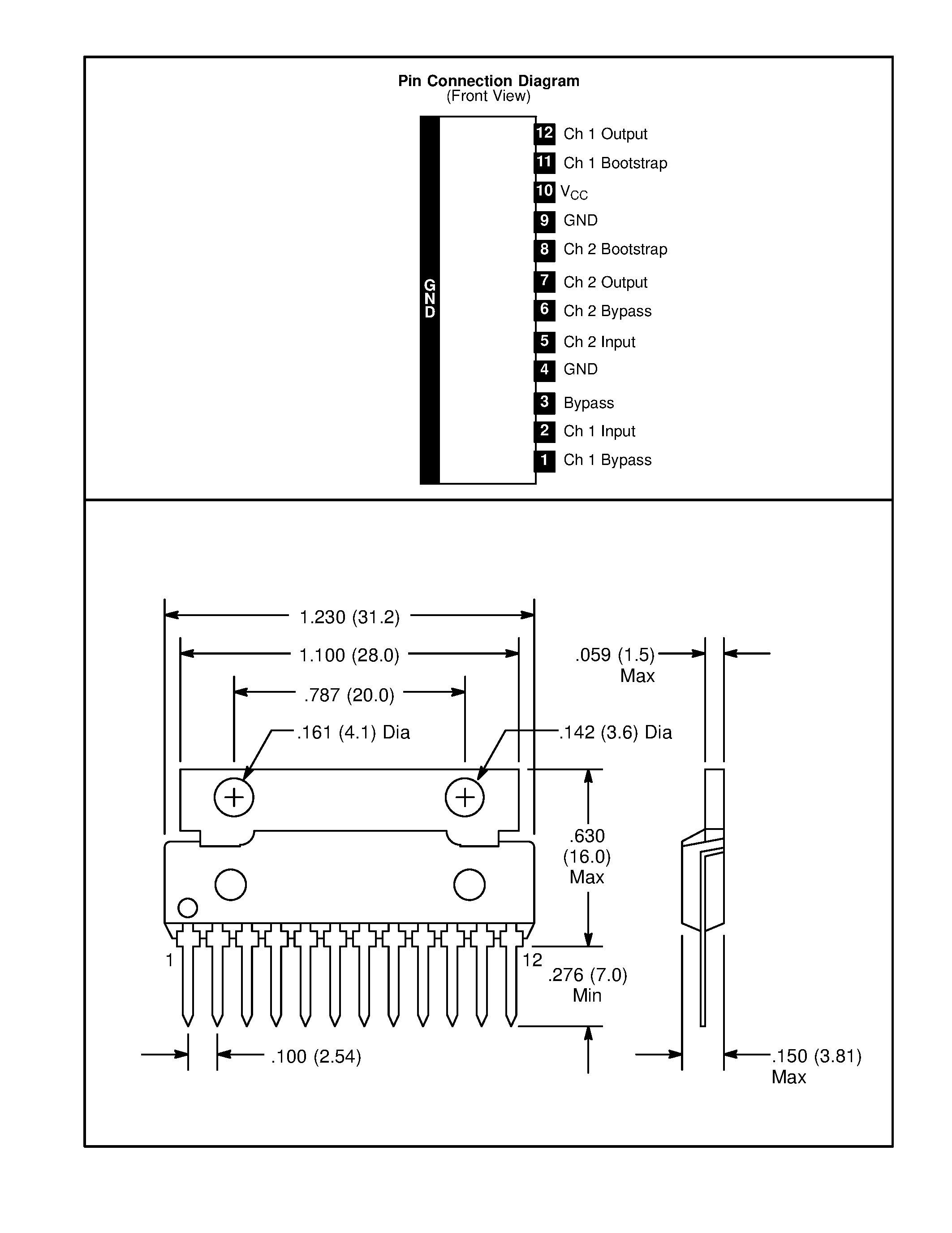 Datasheet NTE1395 - Integrated Circuit Dual Audio Power Amplifier / 5.8W/Ch page 2