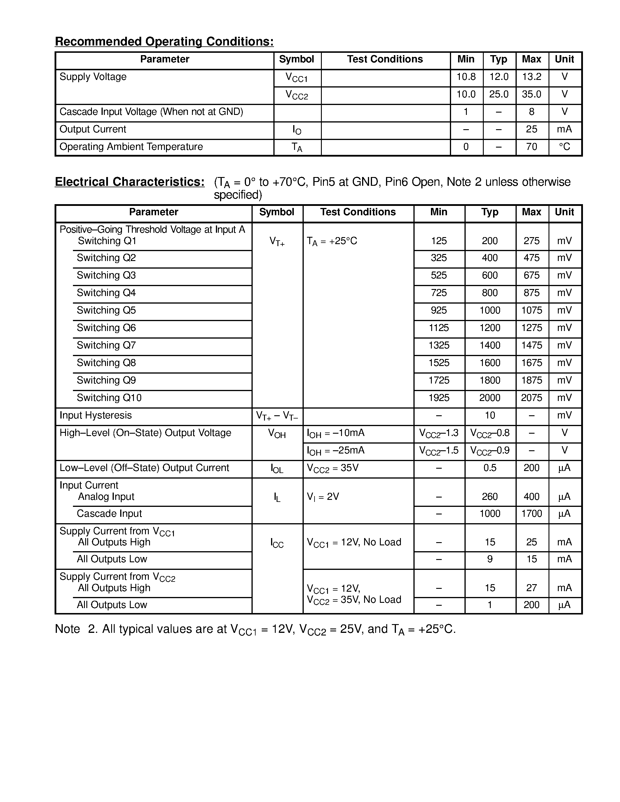 Datasheet NTE1507 - Integrated Circuit 10-Step Adjustable Analog Level Detector page 2