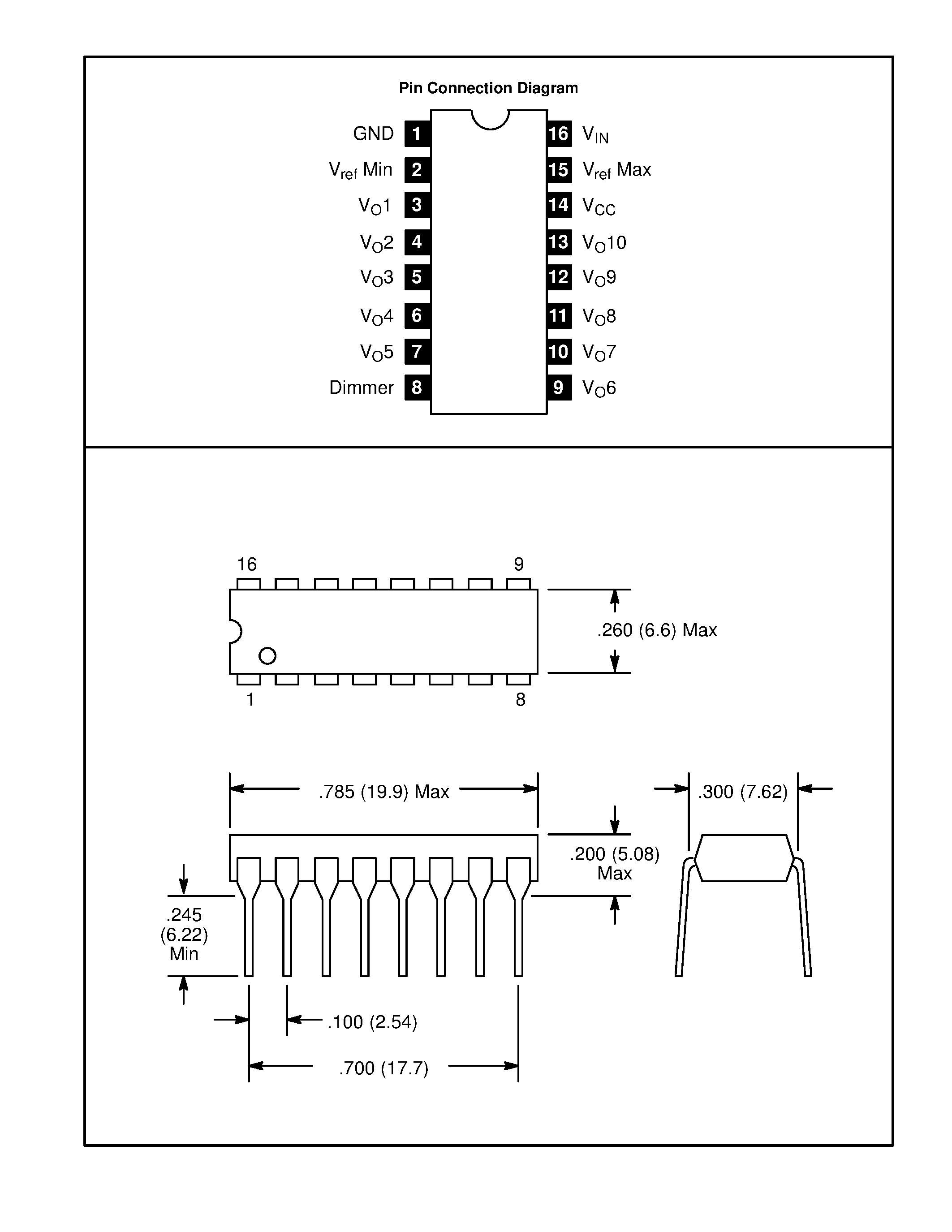 Datasheet NTE1519 page 2 Datasheet NTE1519 - Integrated Circuit 10-Step LED Driver Circuit for Linear Scale page 2