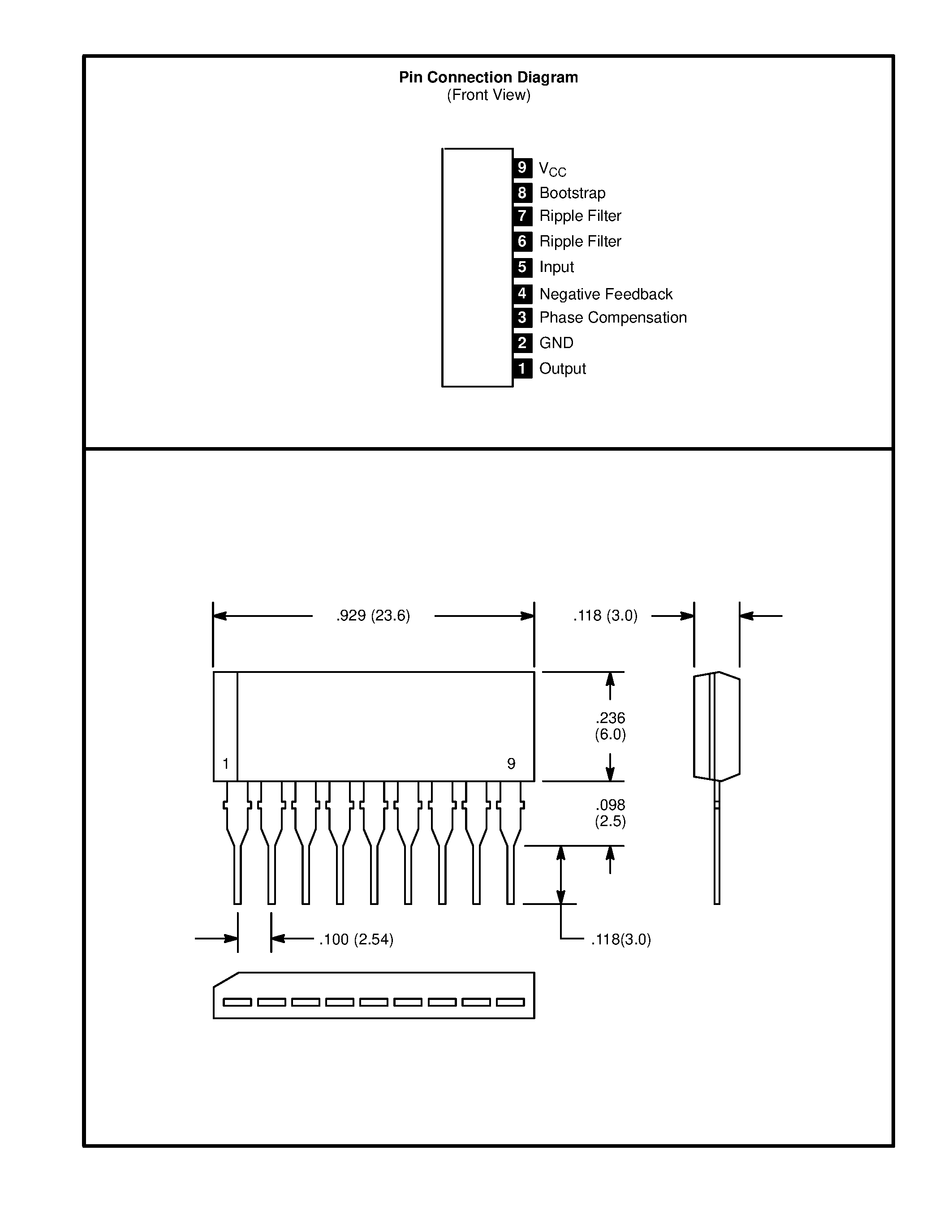 Datasheet NTE1704 - Integrated Circuit Audio Power Amplifier / 1.2W page 2