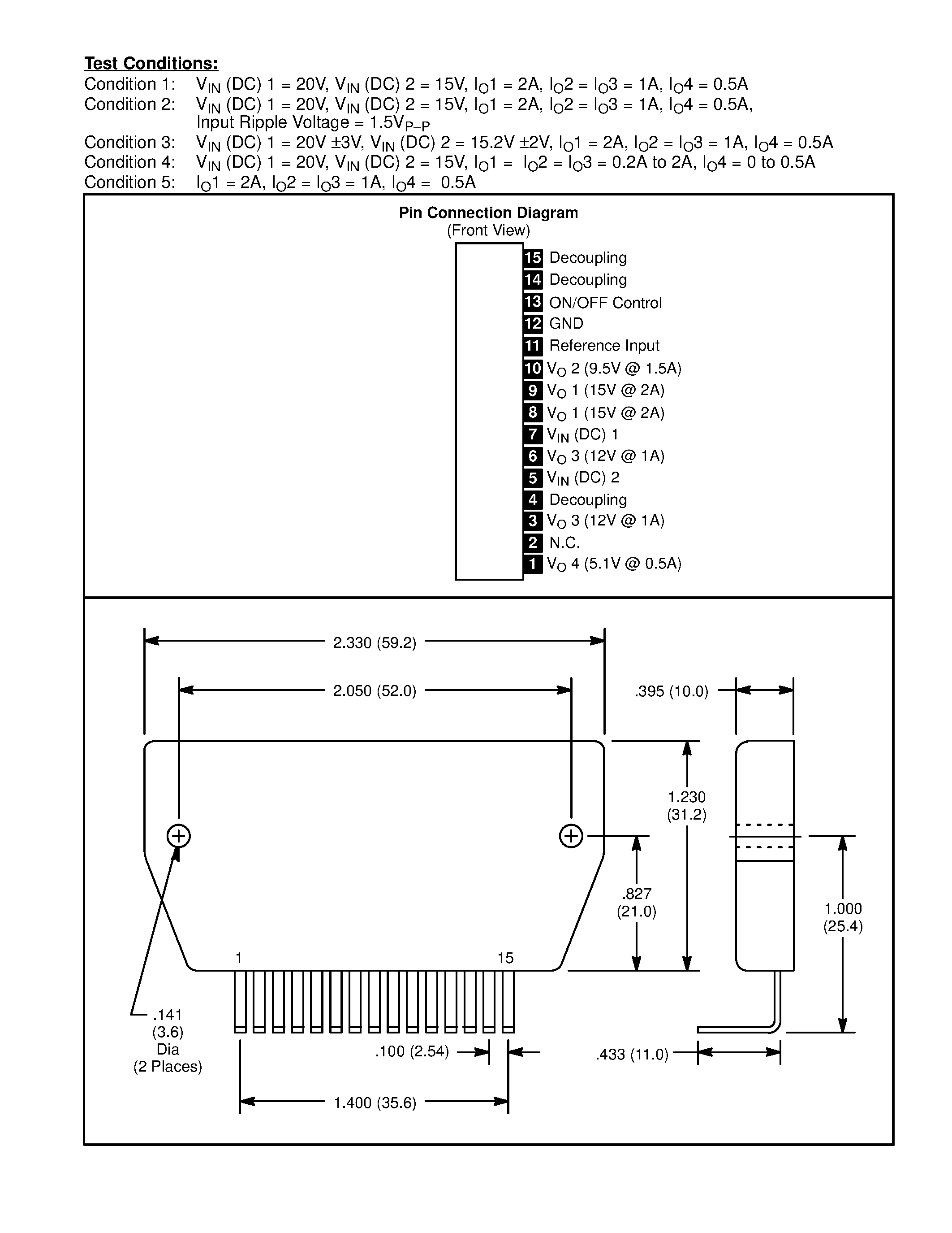 Datasheet NTE1733 - Integrated Circuit Module / 4 Output Positive Voltage Regulator for VCR page 2