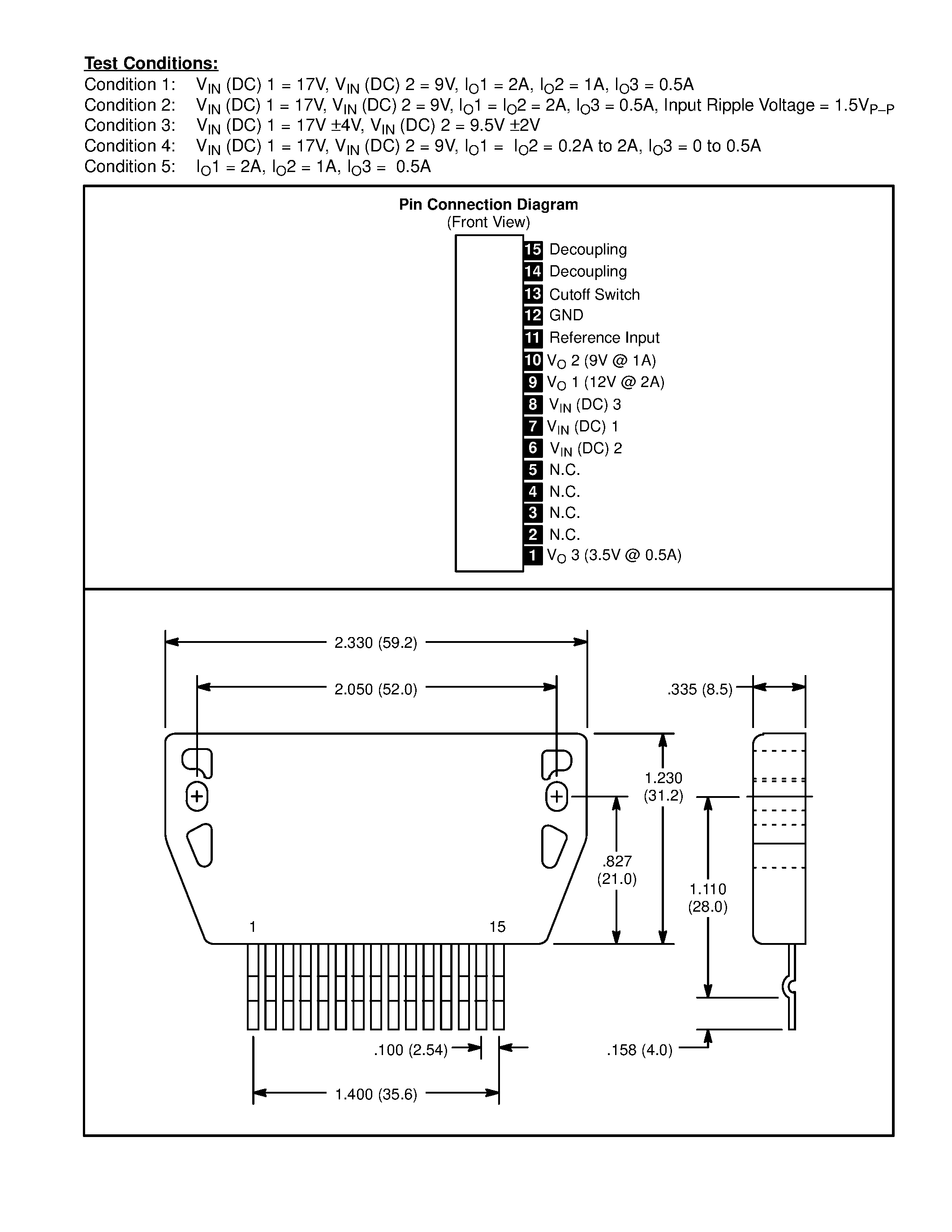 Datasheet NTE1734 page 2 Datasheet NTE1734 - Integrated Circuit Module / 3 Output Positive Voltage Regulator for VCR page 2