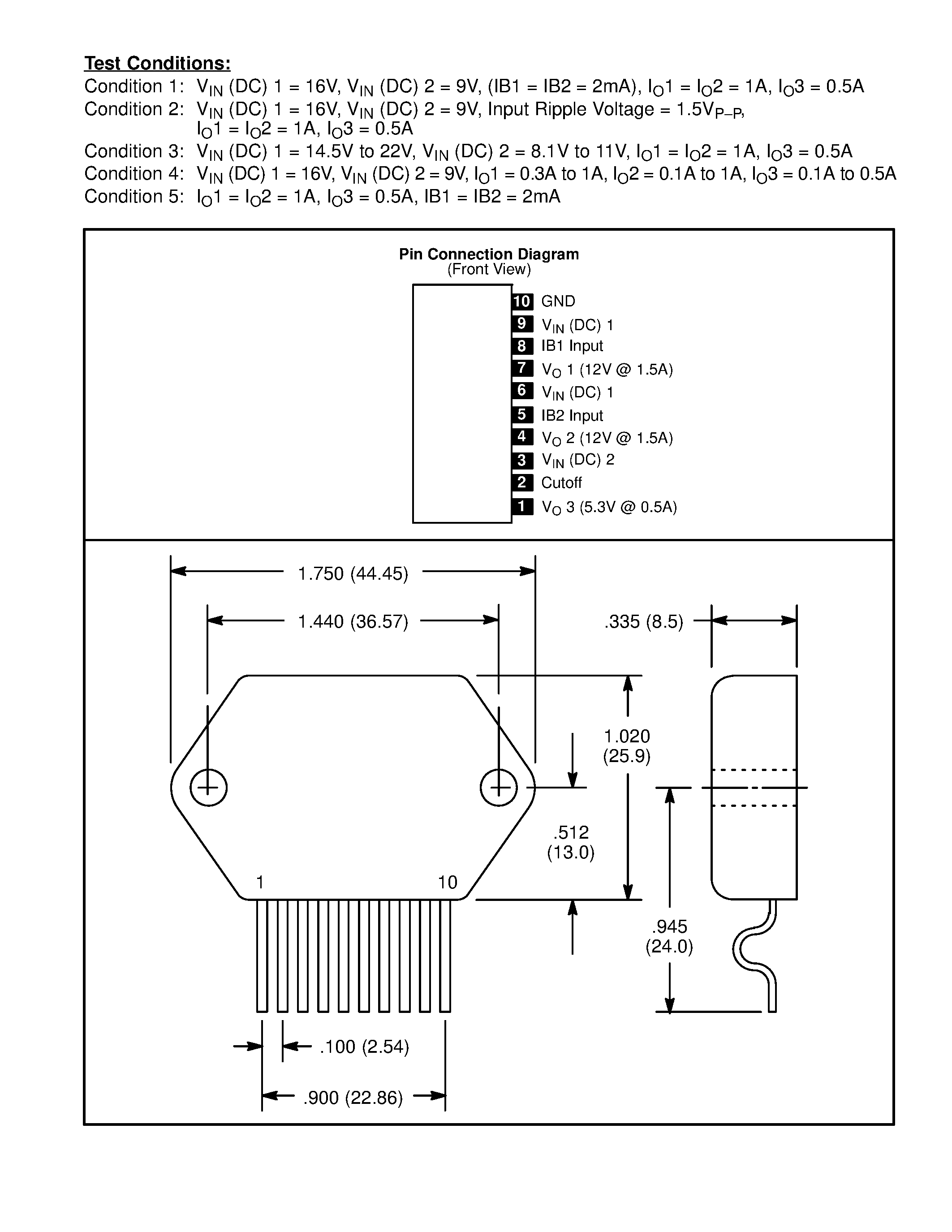 Datasheet NTE1822 - Integrated Circuit Module / 3 Output Positive Voltage Regulator for VCR page 2