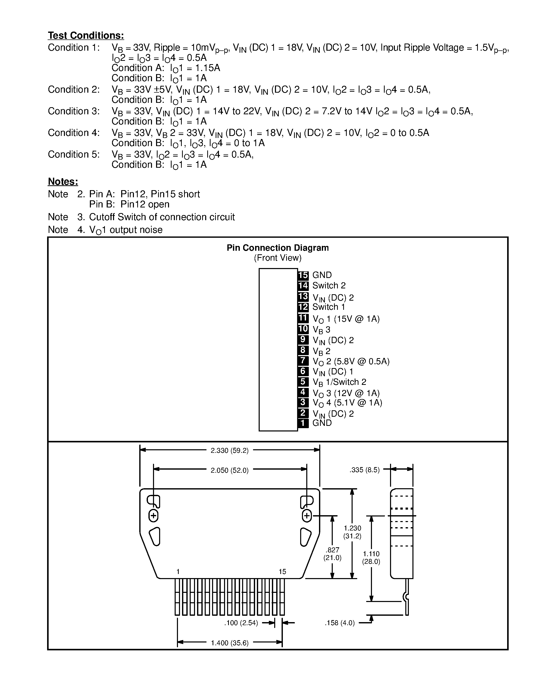 Datasheet NTE1872 - Integrated Circuit Module / 4 Output Positive Voltage Regulator for VCR page 2