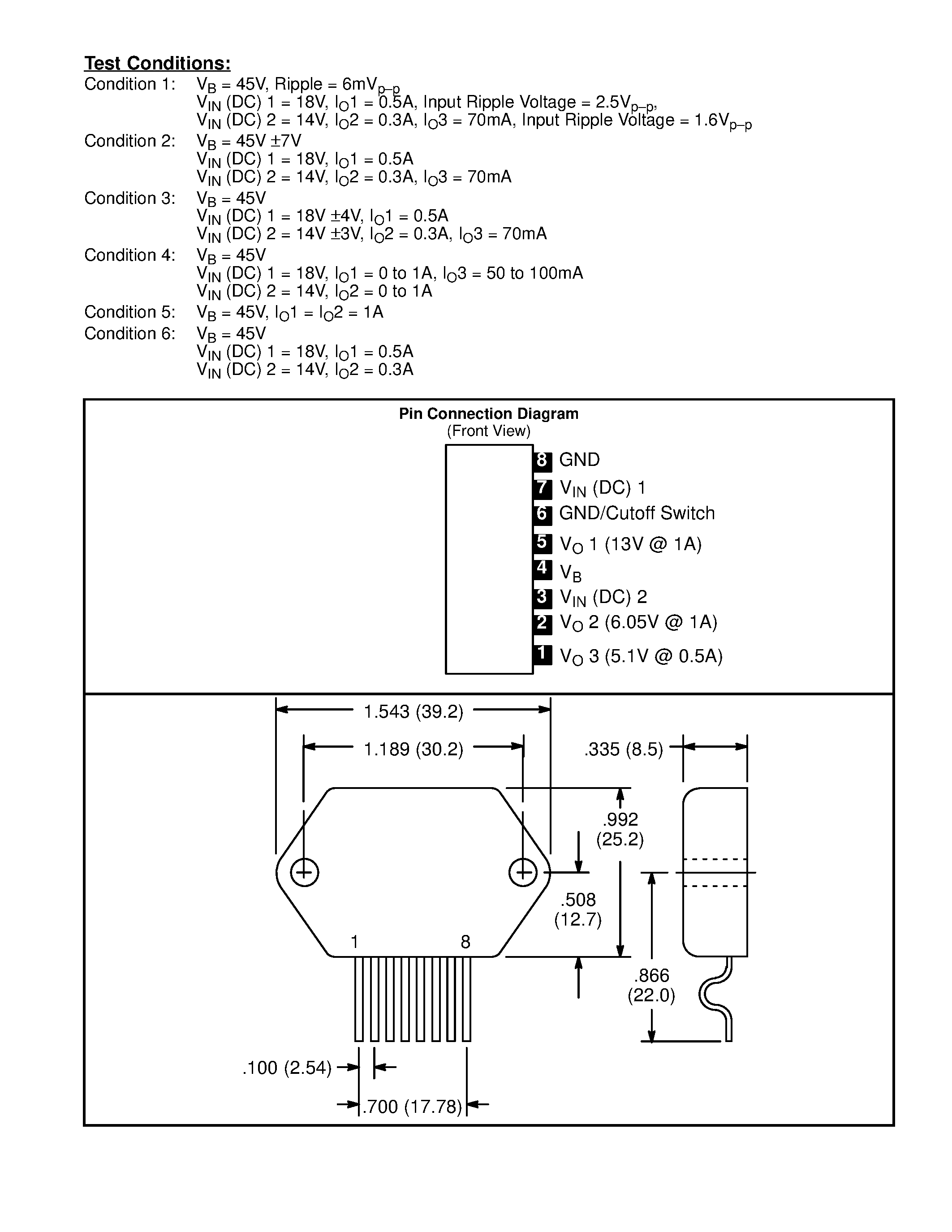 Datasheet NTE1880 - Integrated Circuit Module / 3 Output Positive Voltage Regulator for VCR page 2