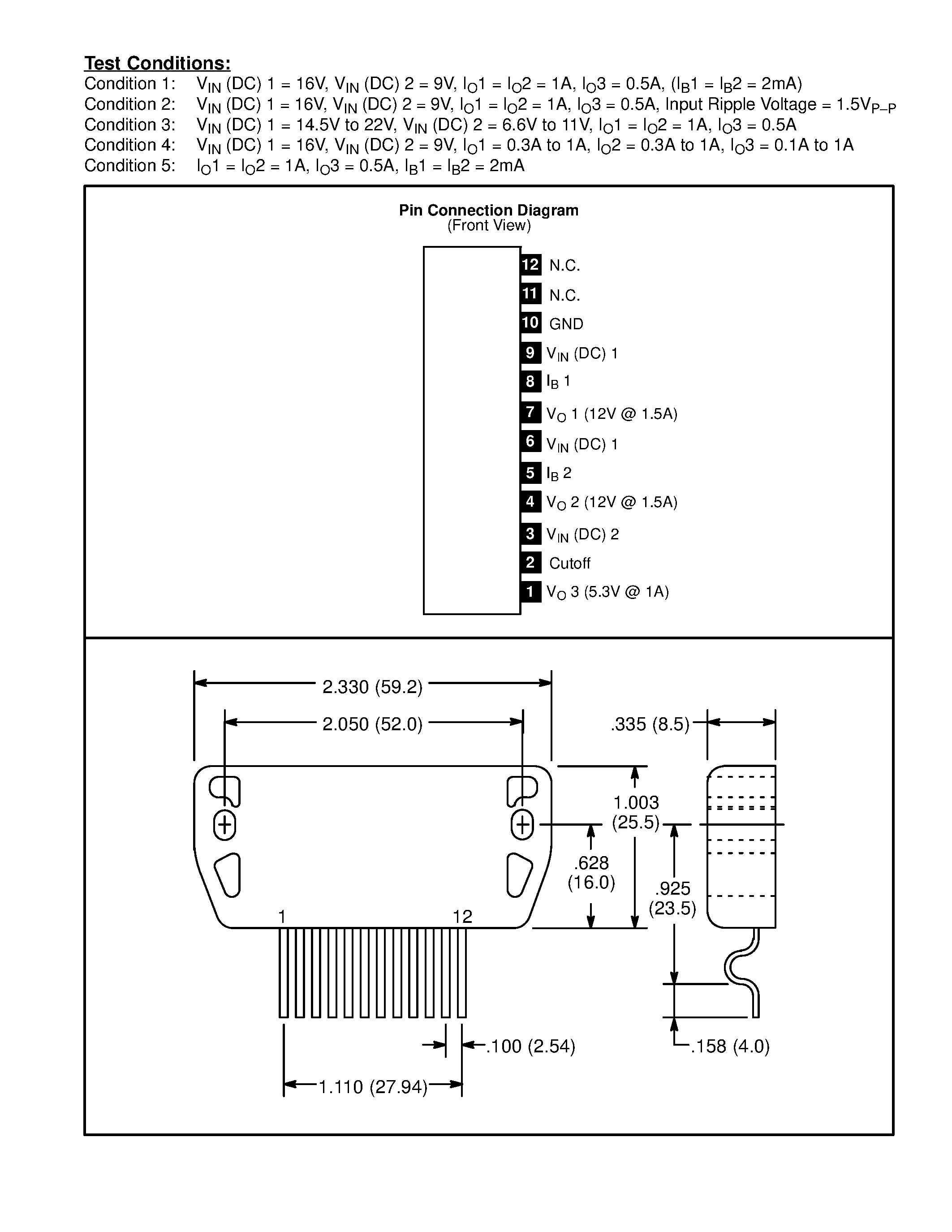 Datasheet NTE1881 - Integrated Circuit Module / 3 Output Positive Voltage Regulator for VCR page 2