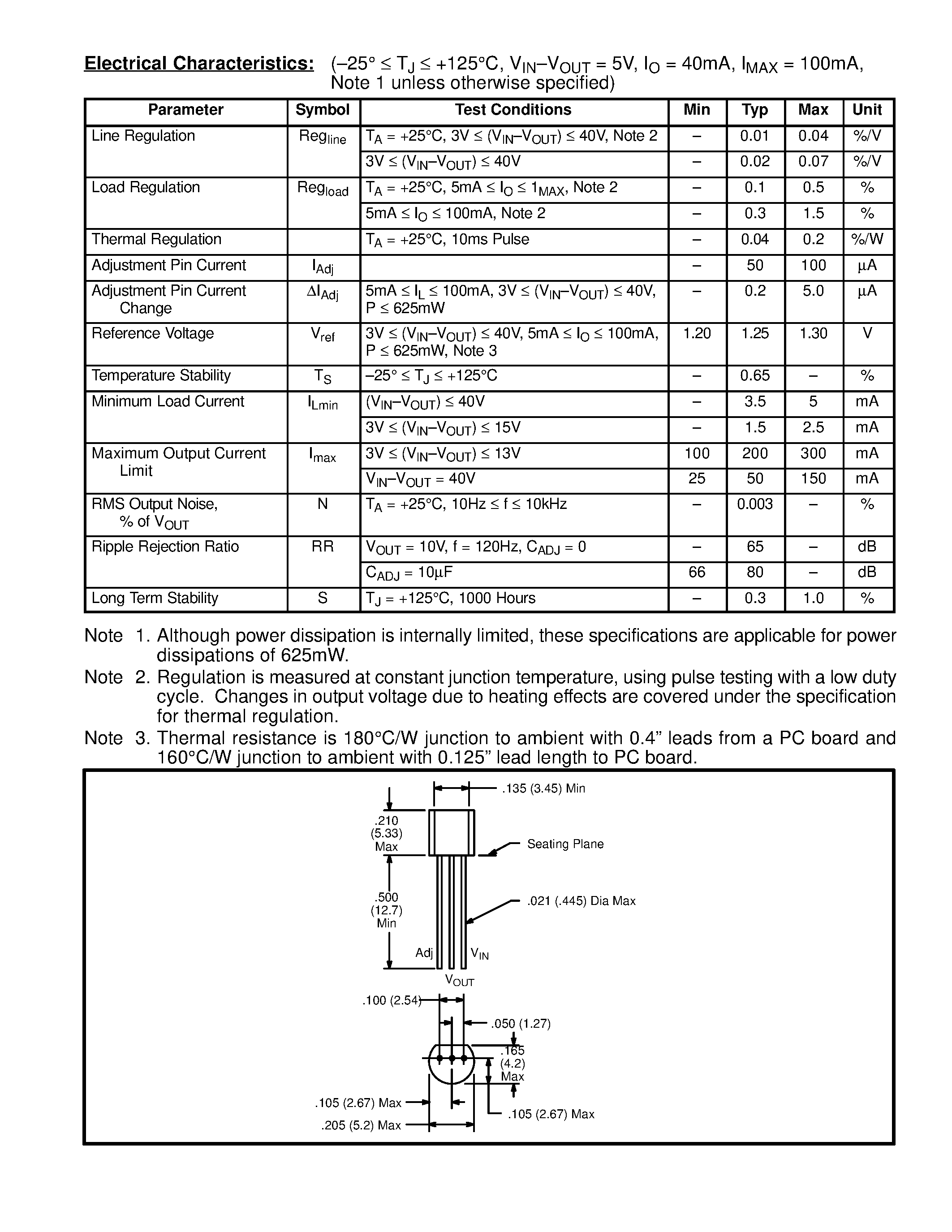 Datasheet NTE1900 page 2 Datasheet NTE1900 - Integrated Circuit 3-Terminal Adjustable Positive Voltage Regulator page 2