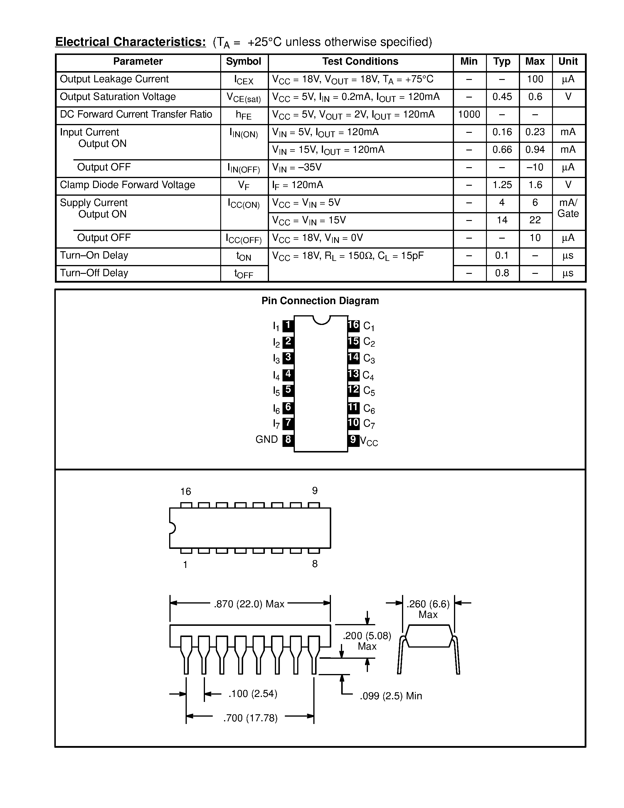 Даташит NTE2090 - Integrated Circuit 7-Channel Transistor Array страница 2