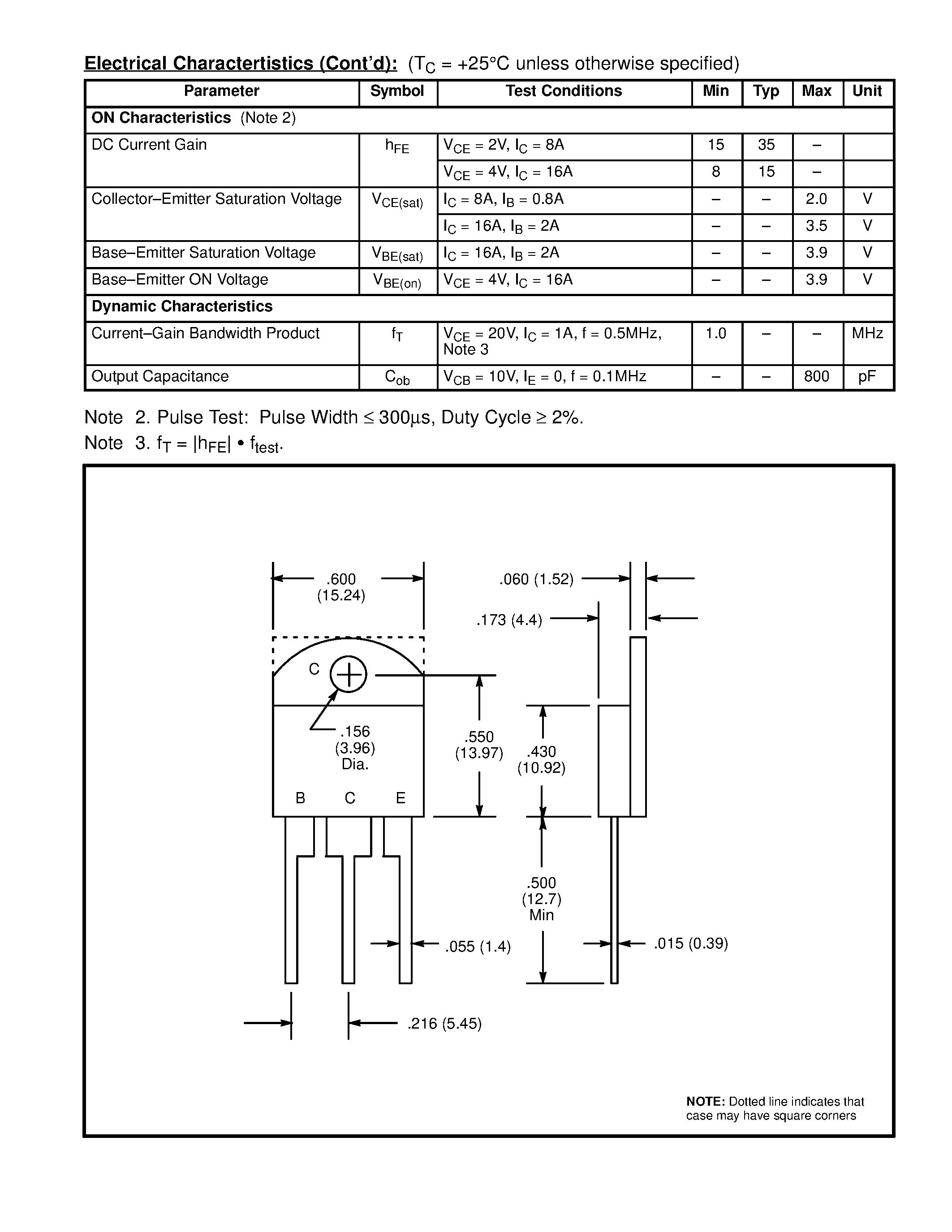 Datasheet NTE2305 - Silicon Complementary Transistors High Voltage Power Amplifier page 2