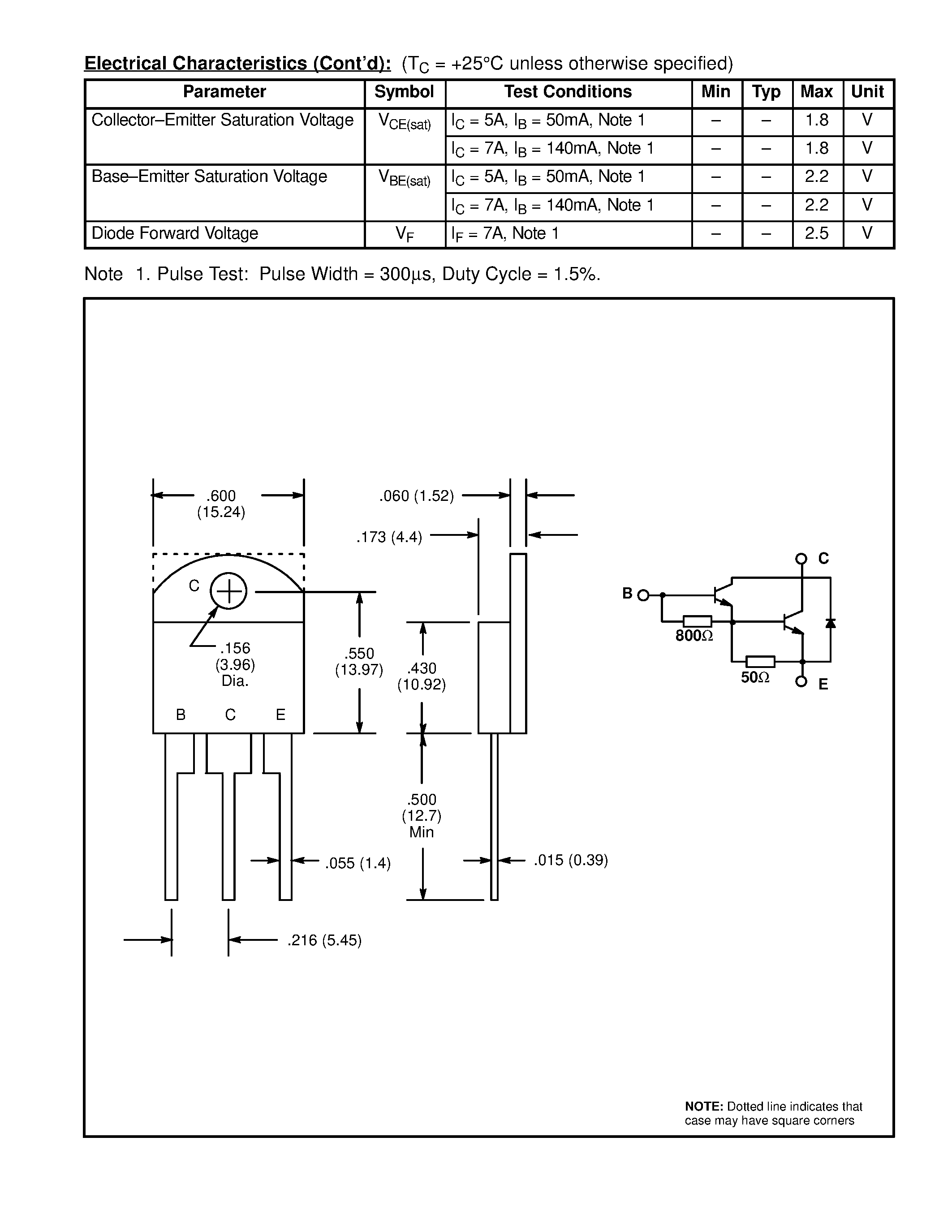 Datasheet NTE2316 page 2 Datasheet NTE2316 - Silicon NPN Transistor Fast Switching Power Darlington page 2
